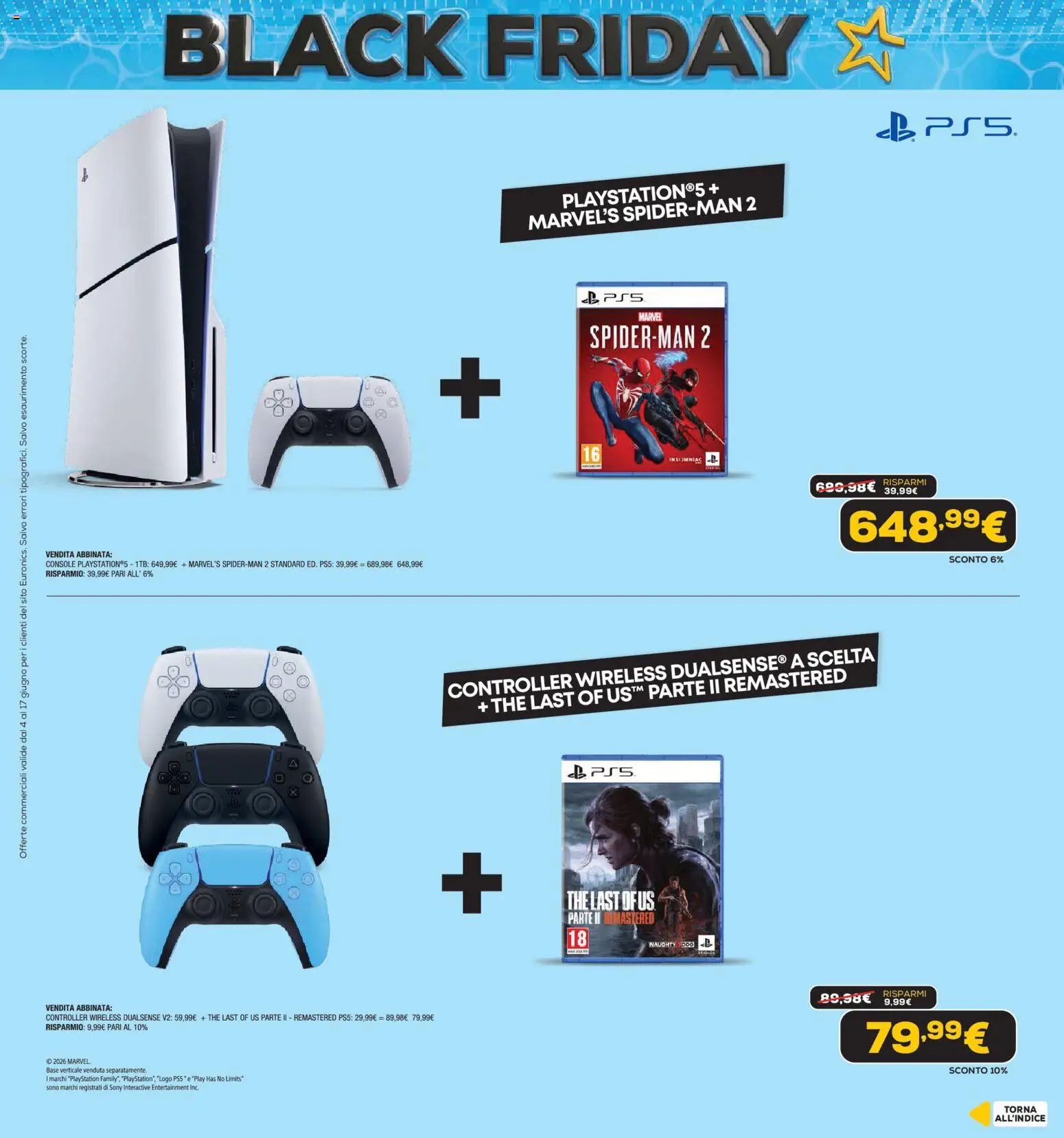 Volantino Euronics del 04.06.2026 | Pagina: 16 | Prodotti: The, Playstation