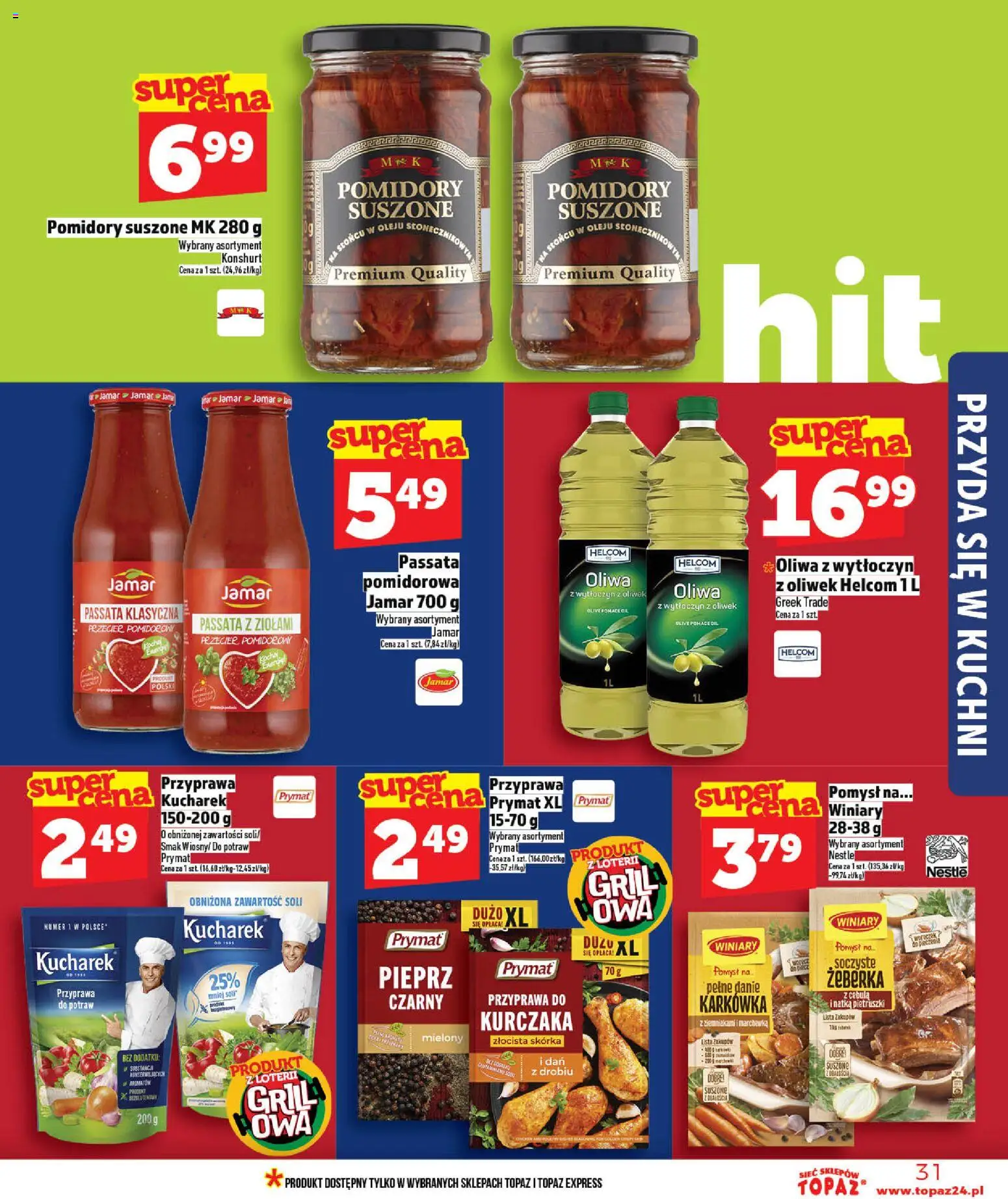 Topaz gazetka - MAZ od 14.05.2026 | Strona: 31 | Produkty: Karkówka, Przecier pomidorowy, Grill, Marchewka
