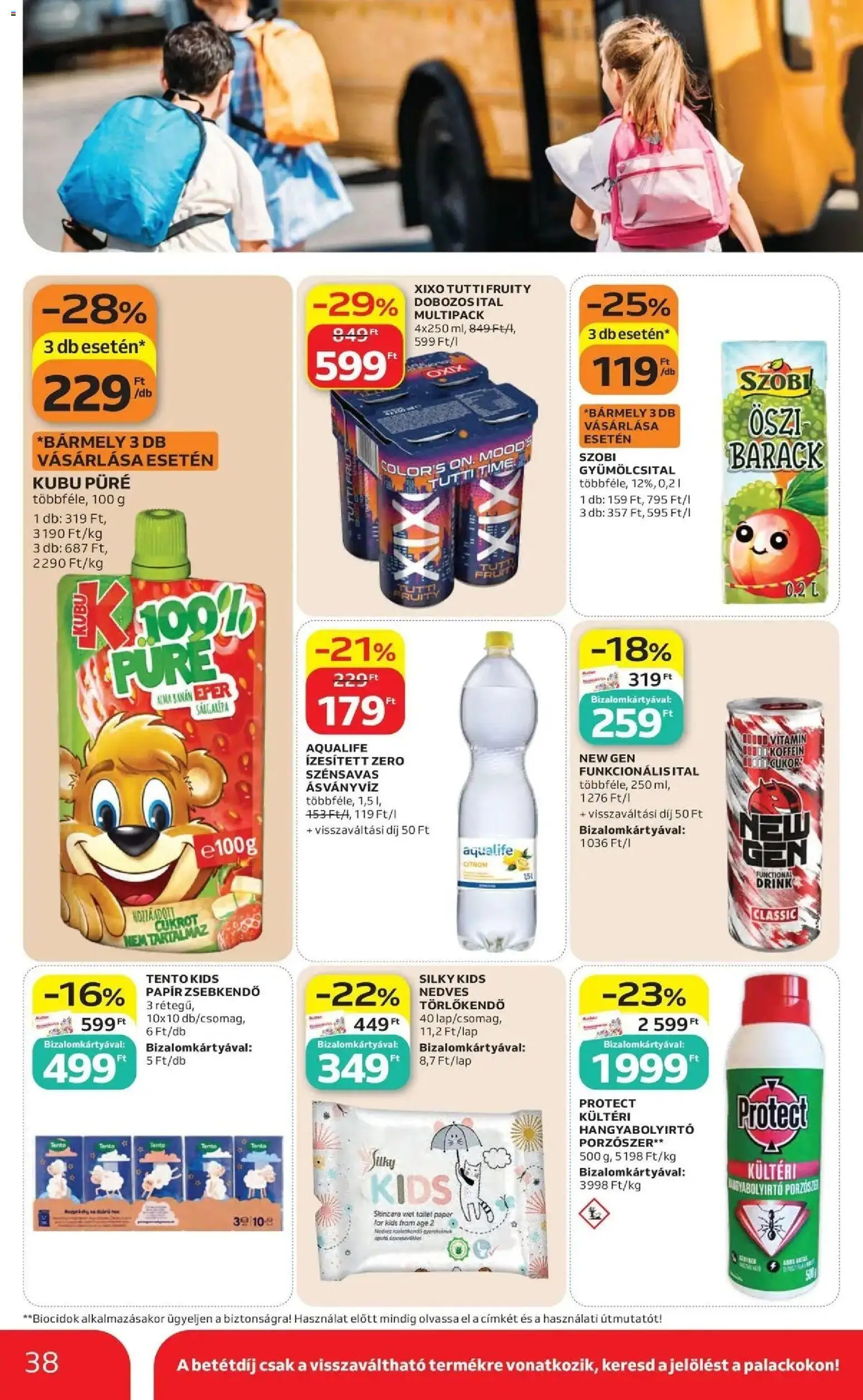 Auchan akciós ujság - amely érvényes a következő dátumtól: 14.05.2026 | Oldal: 38 | Termékek: Törlőkendő, Kubu püré, Alma, Banán