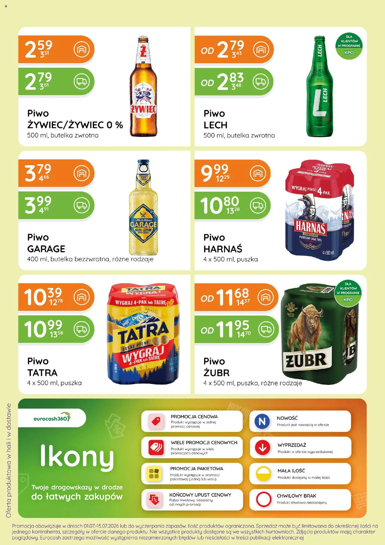 Eurocash gazetka - Ofensywa Alkoholowa od 01.07.2026 | Strona: 4 | Produkty: Piwo żubr, Harnaś, Piwo