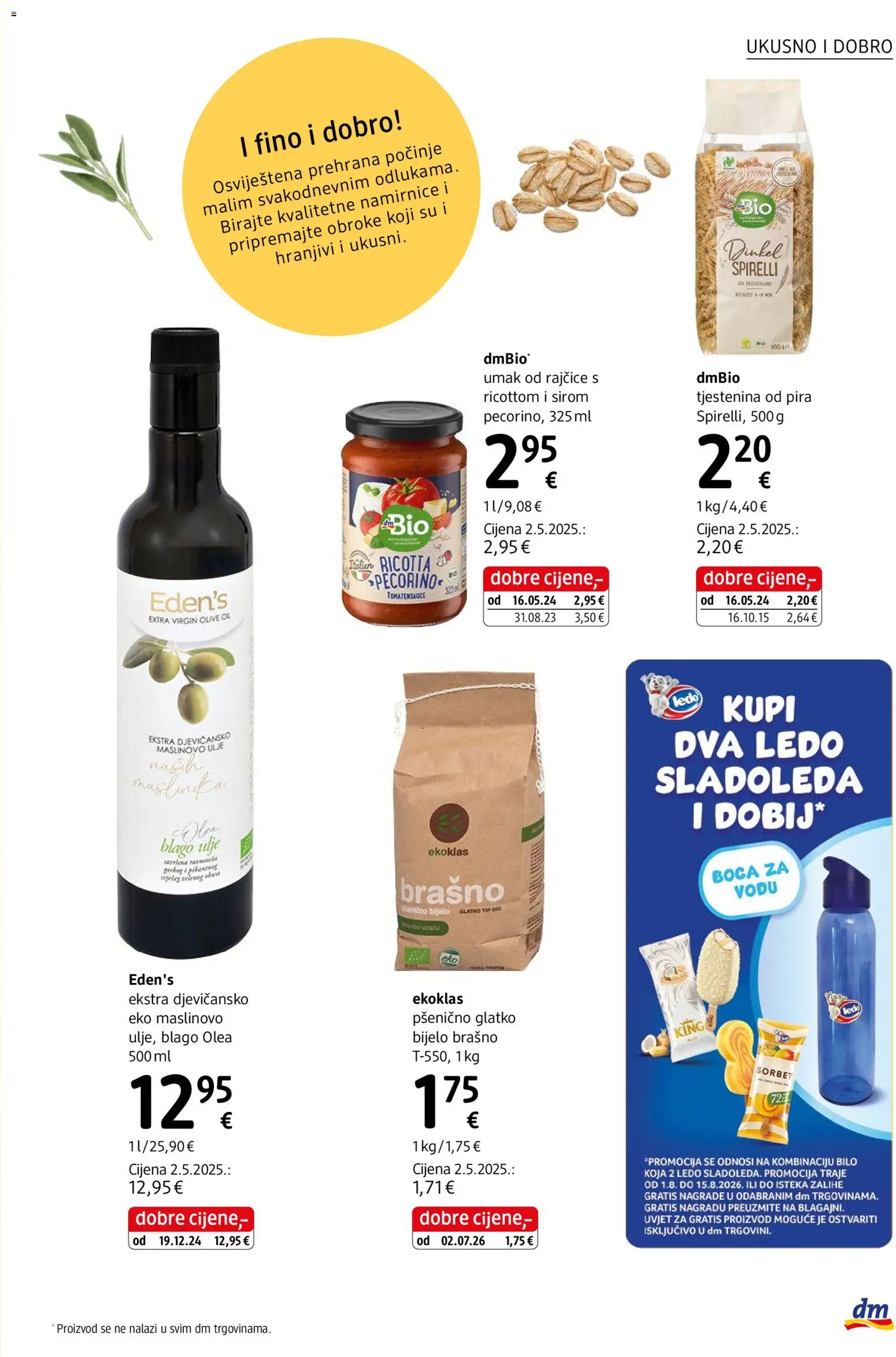 DM katalog | vrijedi od 01.08.2026 | Stranica: 31 | Proizvodi: Ulje, Maslinovo ulje, Brašno, Umak