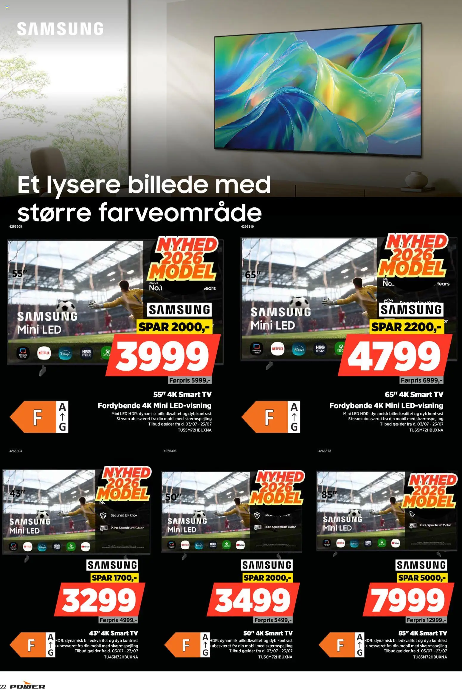 Power tilbudsavis – gyldig fra 10/07/2026 | Side: 22 | Produkter: Smart TV, TV
