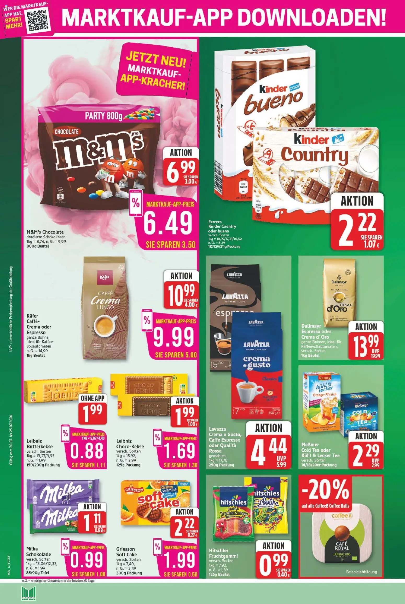 Marktkauf Prospekt – gültig ab 20.07.2026 | Seite: 12 | Produkte: Lavazza, Butterkekse, Tee, Kinder country
