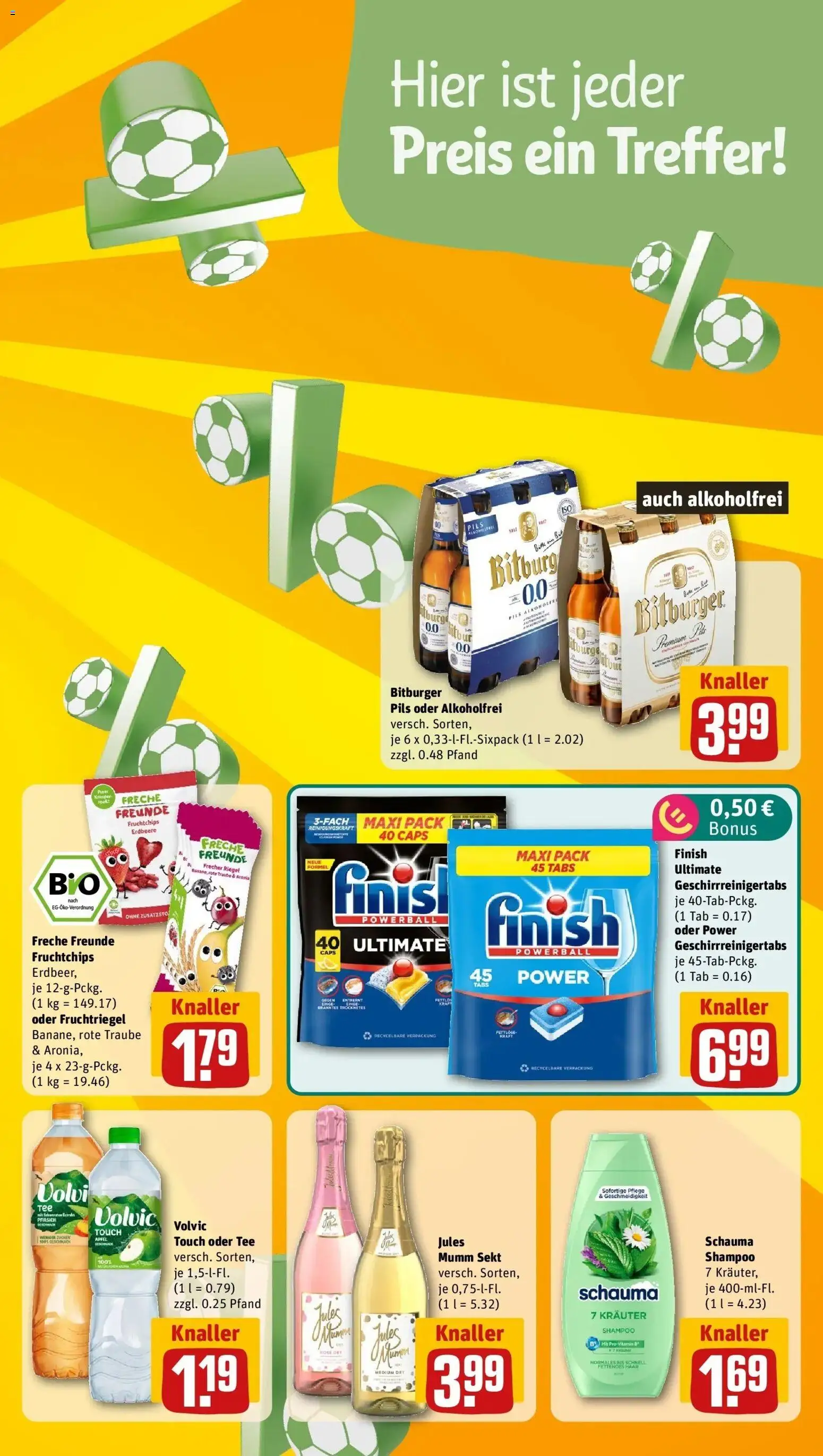 Rewe Prospekt München – gültig ab 29.06.2026 | Seite: 7 | Produkte: Bitburger, Sekt, Finish, Volvic