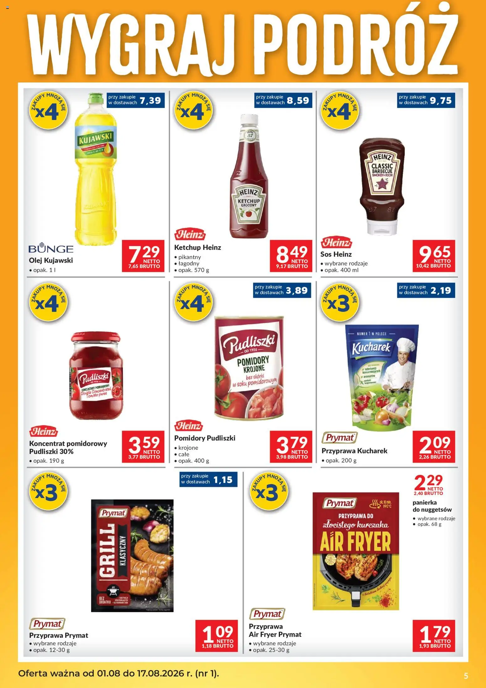 Makro gazetka - Konkursowa "Wygraj Podróż od 01.08.2026 | Strona: 5 | Produkty: Grill, Koncentrat pomidorowy, Olej, Pomidory