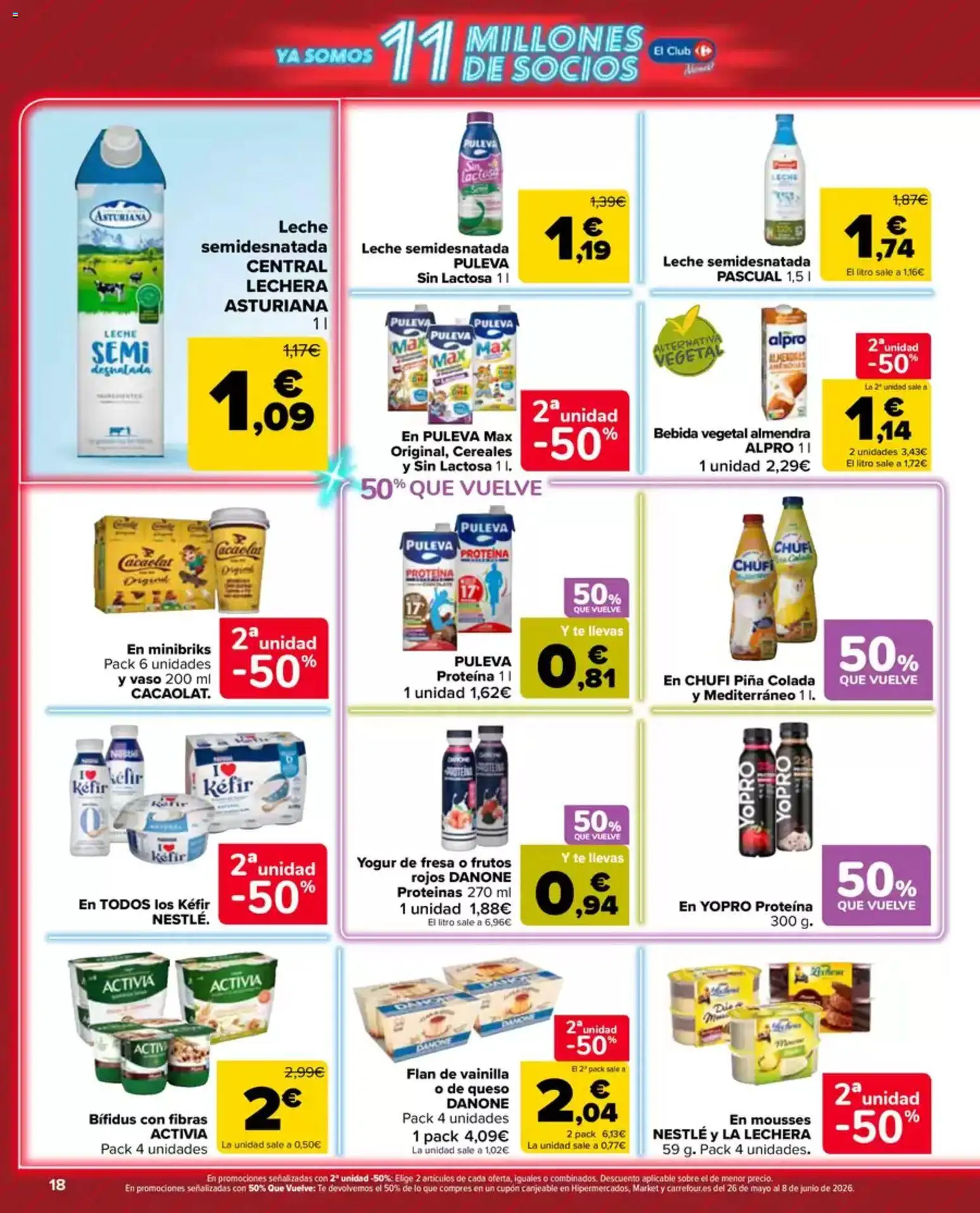 Carrefour Market folleto │ válido desde el 12.05.2026 | Página: 18 | Productos: Leche, Yogur, Cereales, Té