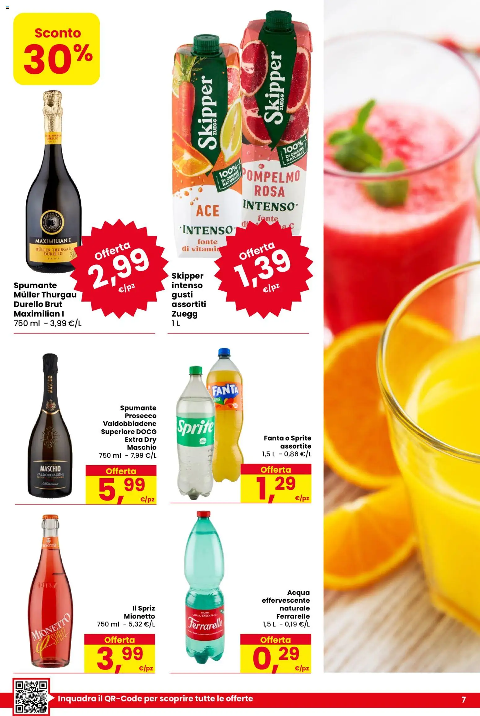 Volantino Despar del 28.05.2026 | Pagina: 7 | Prodotti: Pompelmo, Spumante, Fanta, Ferrarelle