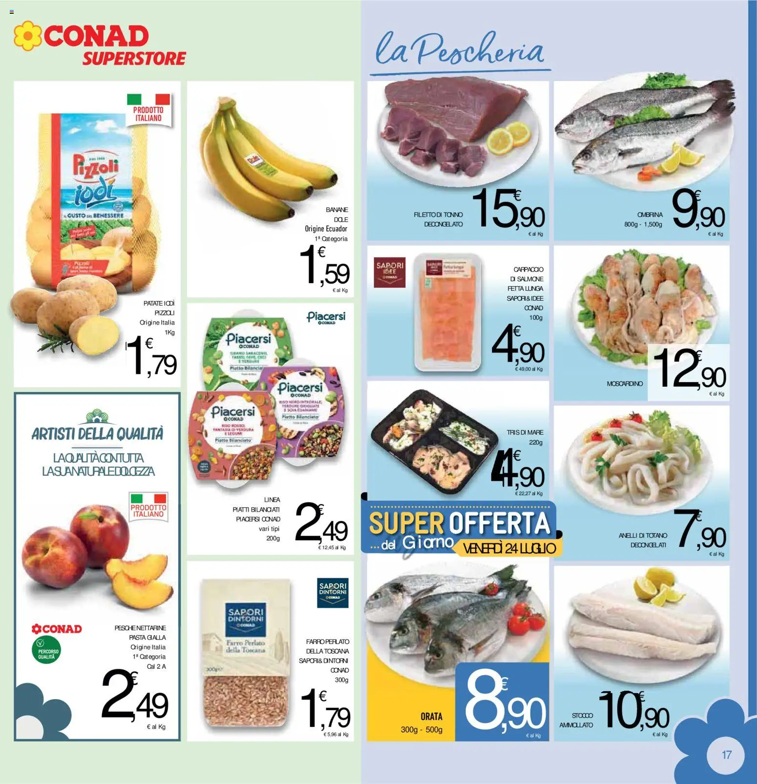 Volantino Conad del 15/07/2026 | Pagina: 17 | Prodotti: Salmone, Tonno, Piatto, Totano