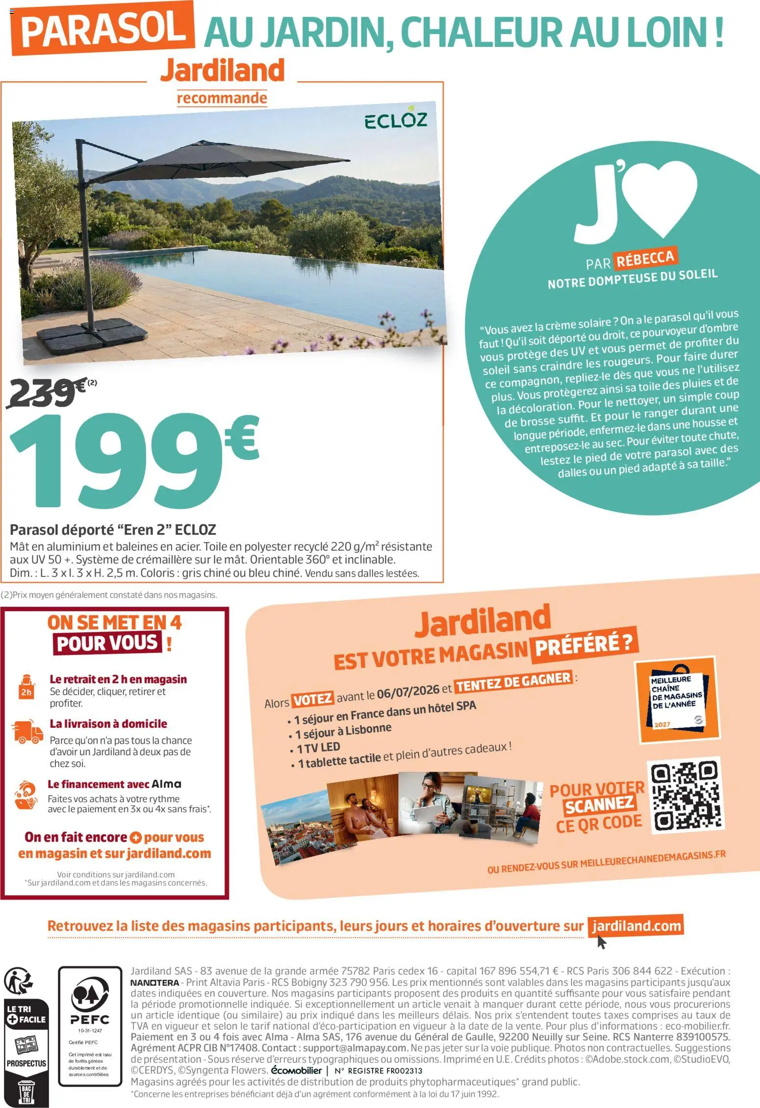 {H1} | Page: 12 | Produits: Tablette, TV led, Parasol déporté, Crème