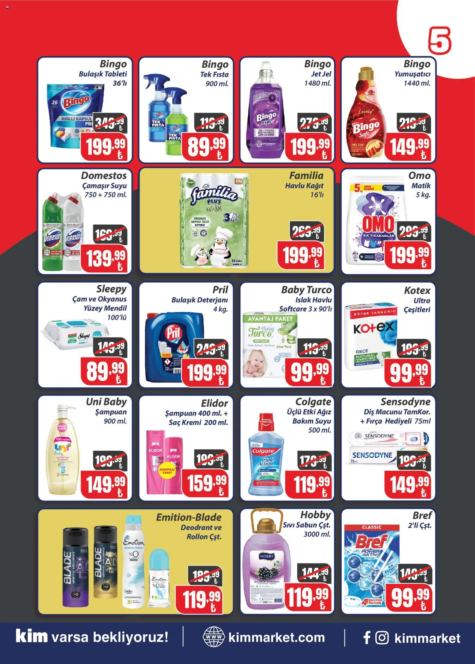 Kim Market Katalog - Marmara Insert - 01 Eylül 2026 tarihinden itibaren geçerlidir | Sayfa: 5 | Ürünler: Şampuan, Saç Kremi, Sabun, Diş macunu