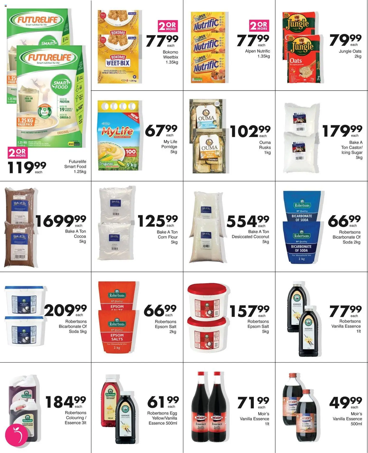 New Save catalogue – valid from 15.06.2026 | Page: 4 | Products: Icing sugar, Flour, Oats, Rusks