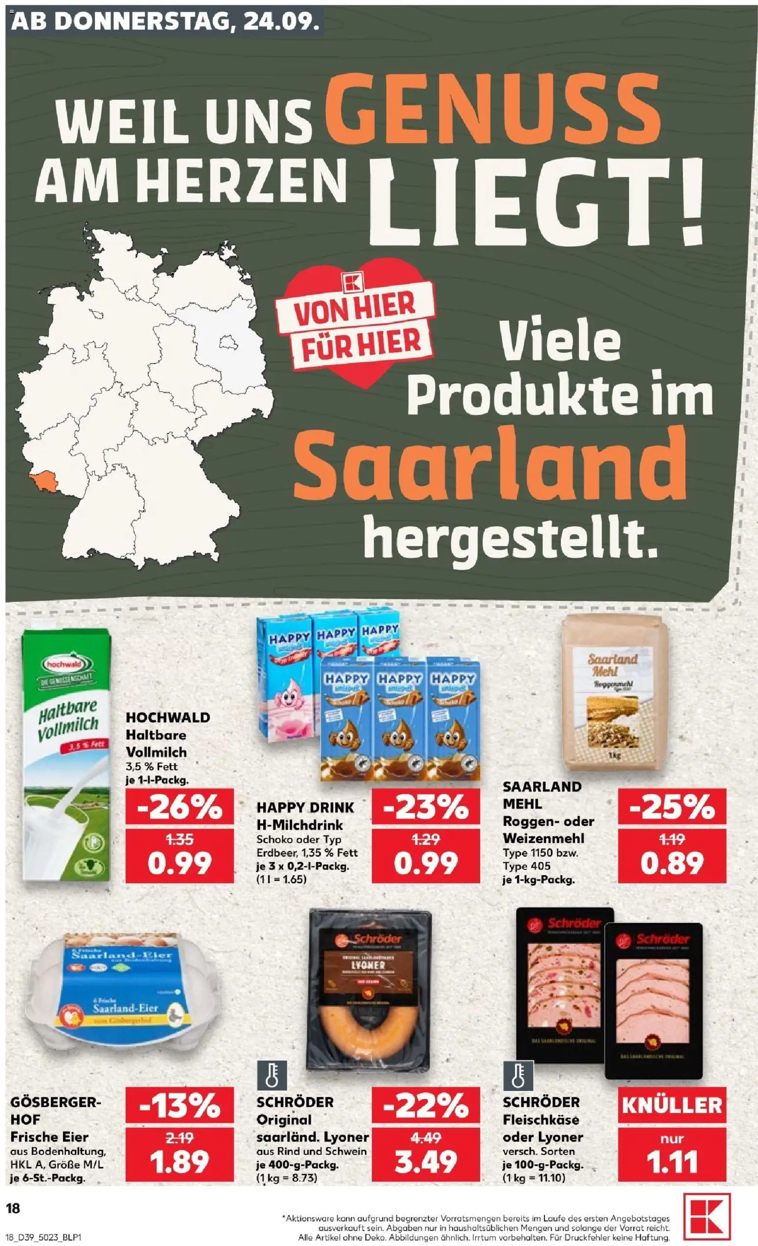 Kaufland Prospekt Völklingen – gültig ab 24.09.2026 | Seite: 18 | Produkte: Mehl, Eier, Weizenmehl