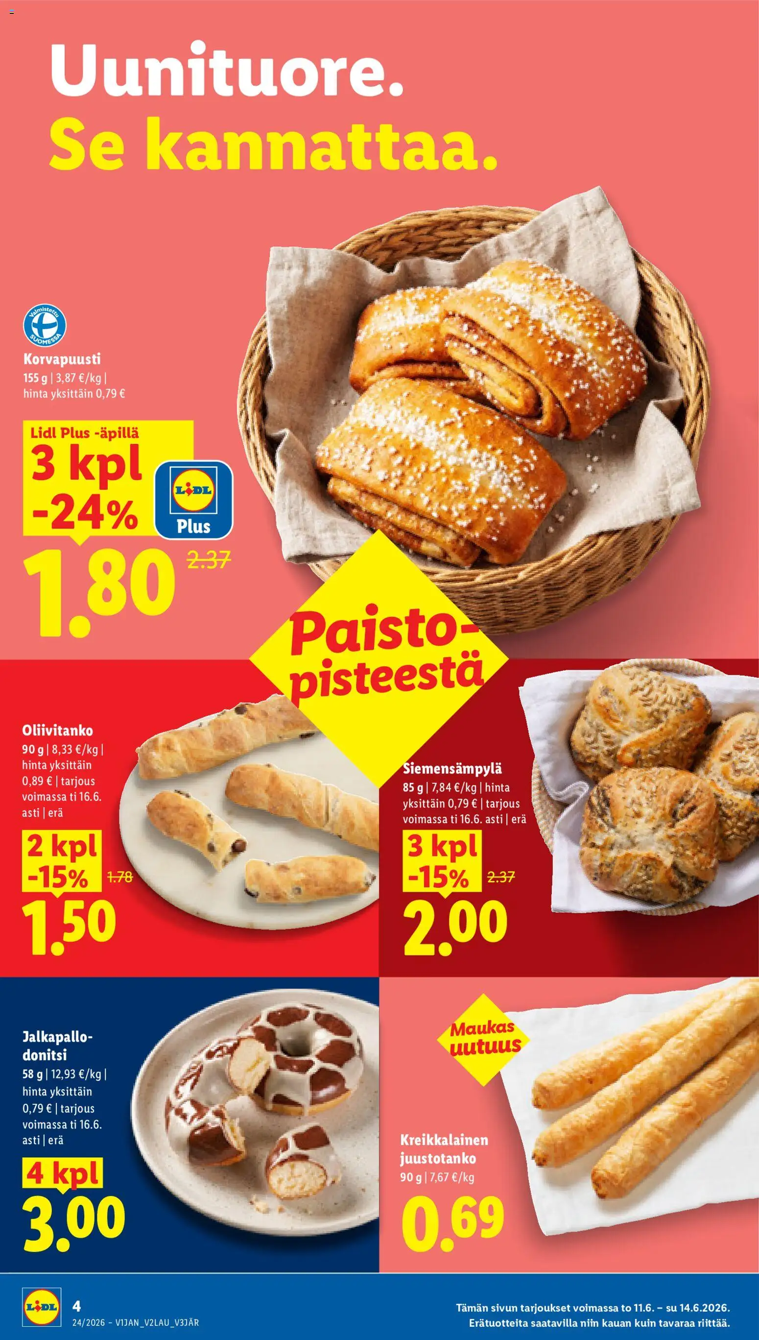 Lidl tarjoukset - Tampere – voimassa 11.06.2026 alkaen | Sivu: 4 | Tuotteet: Jalkapallo