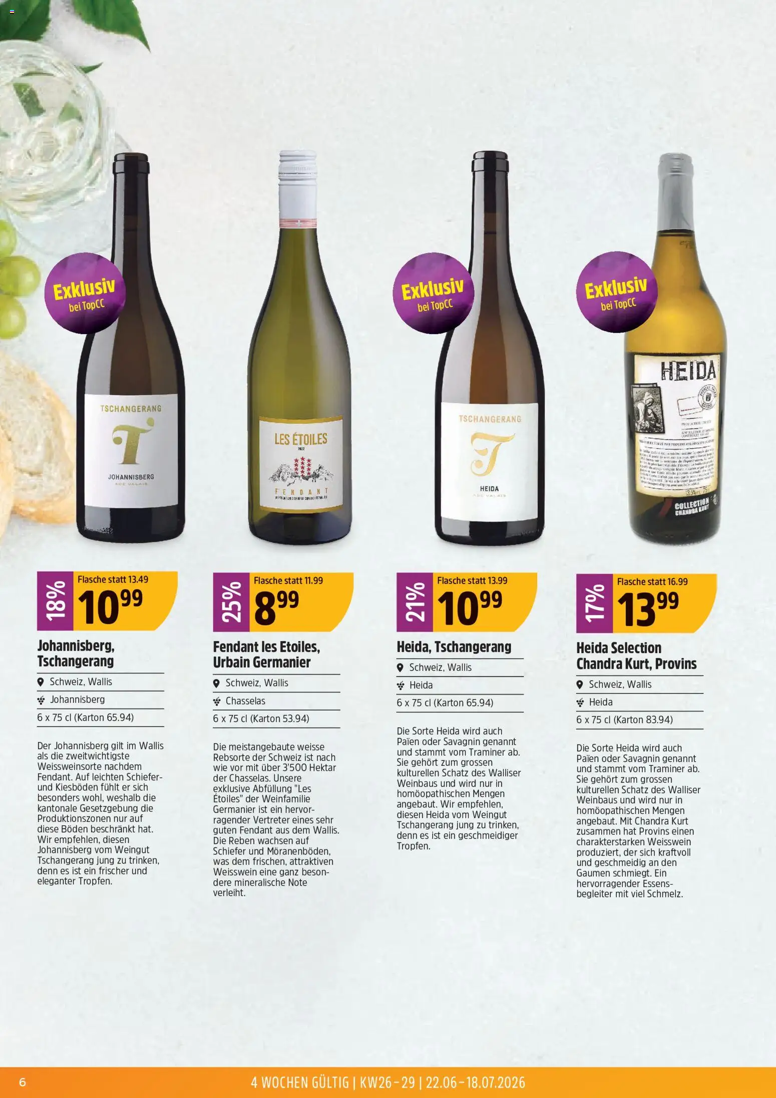 TopCC aktionen Sommer Weinfestival – gültig ab 22.06.2026 | Seite: 6 | Produkte: Weißwein