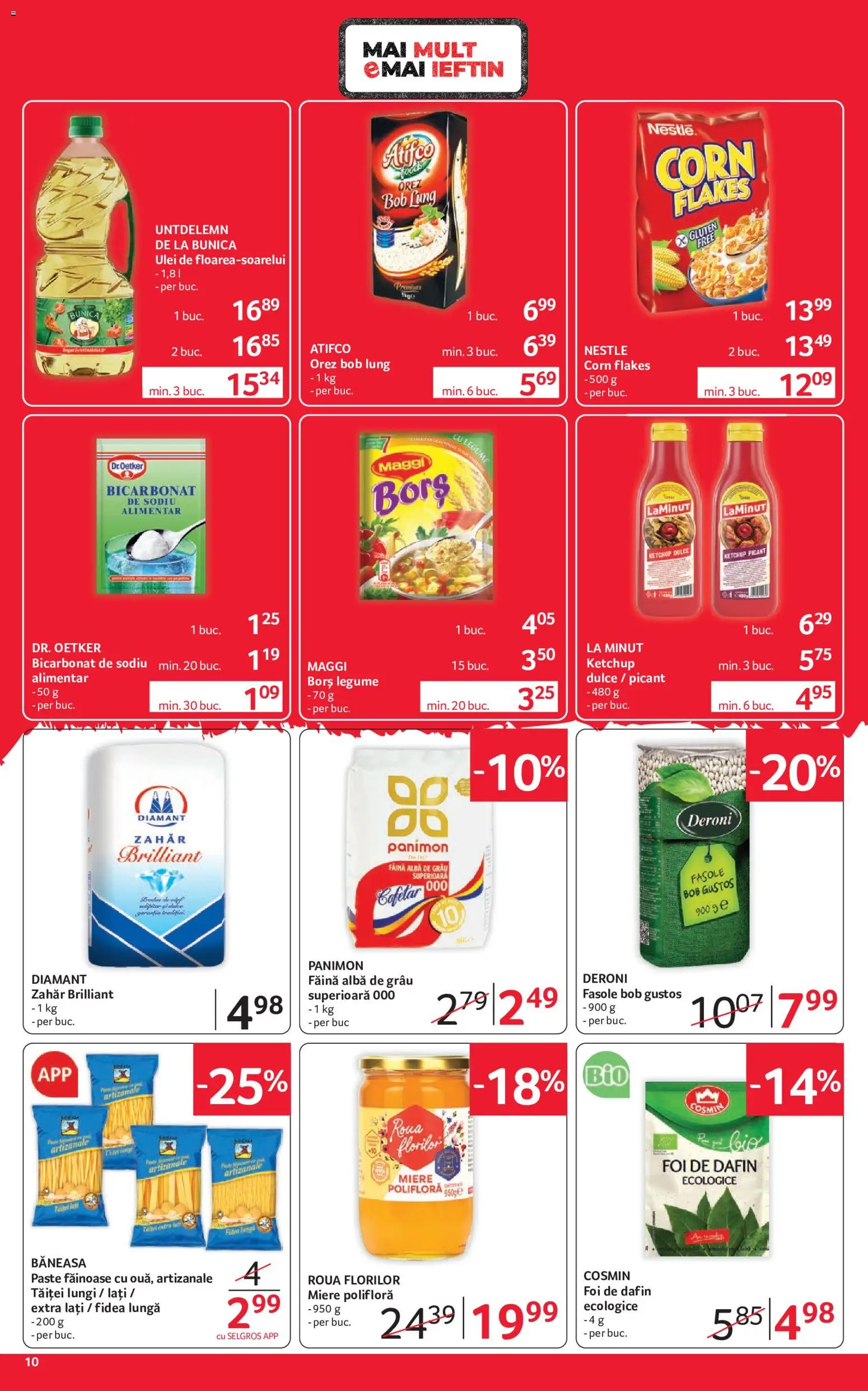 Noul catalog Selgros – valabil de la 18.09.2026 | Pagină: 10 | Produse: Ulei, Orez, Ketchup, Legume