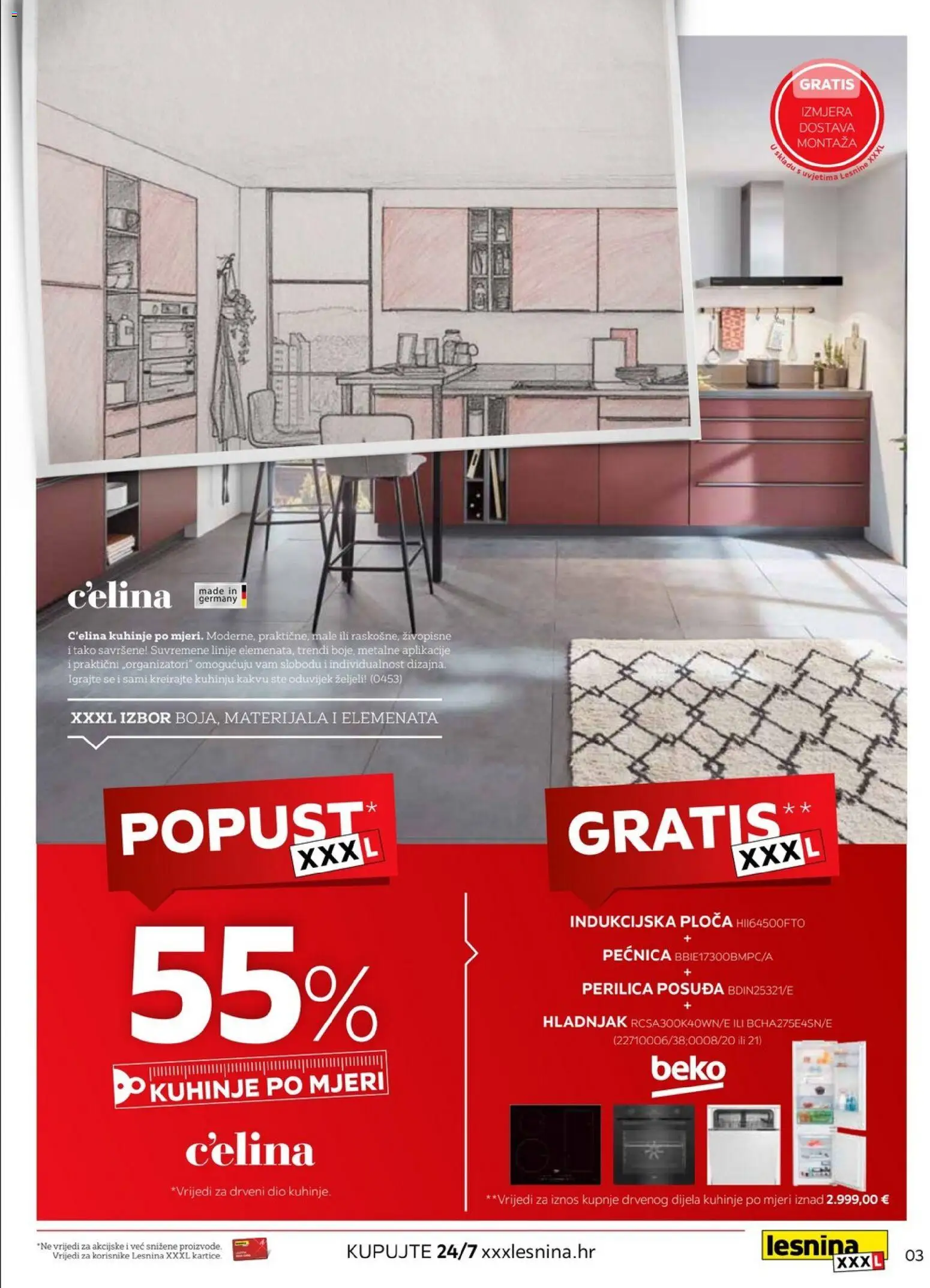 Lesnina katalog | vrijedi od 10.09.2026 | Stranica: 3 | Proizvodi: Perilica posuđa, Indukcijska ploča, Hladnjak, Pećnica