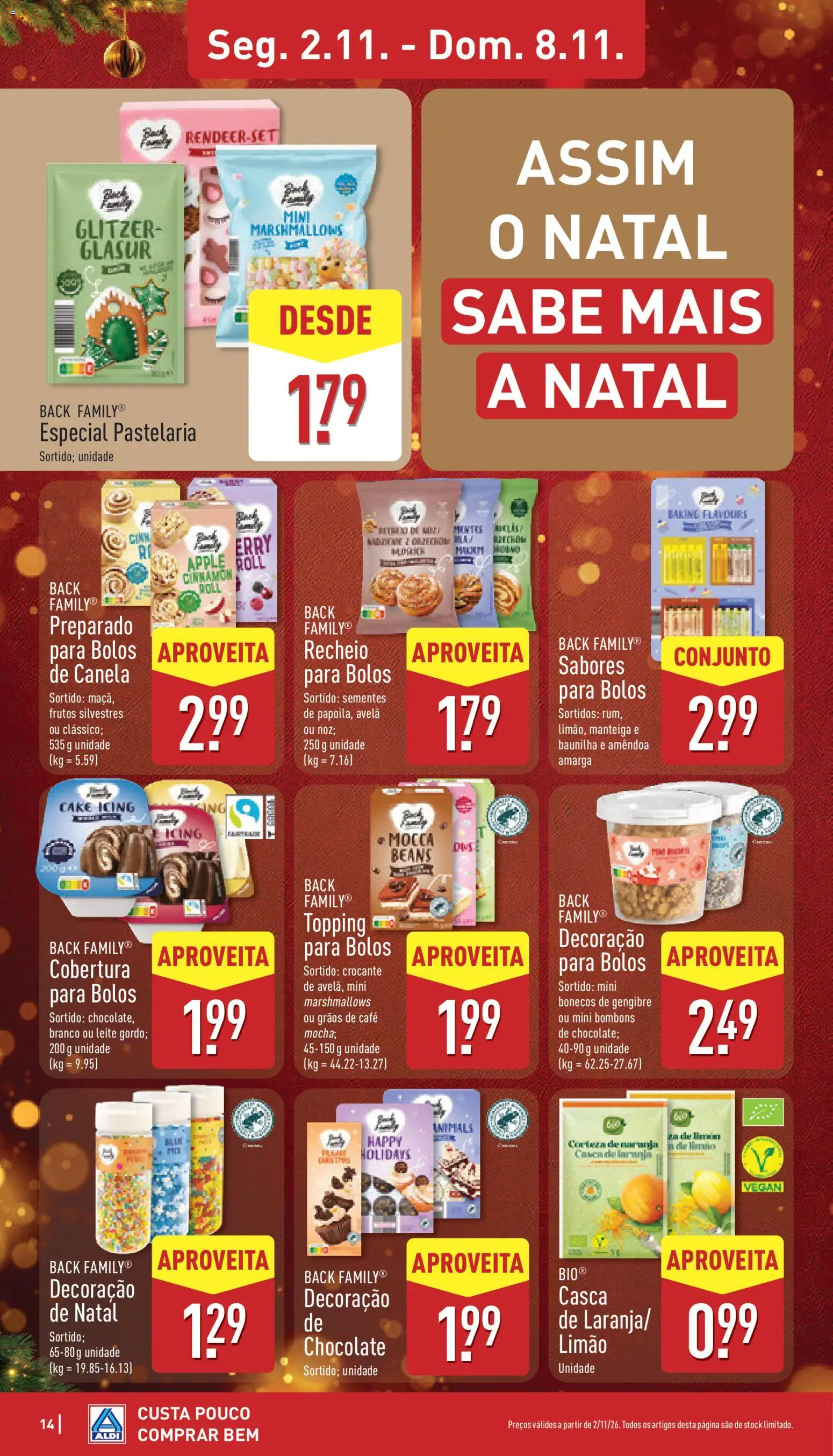 Aldi folheto │ válido de 02/11/2026 | Página: 14 | Produtos: Baunilha, Canela, Manteiga, Café