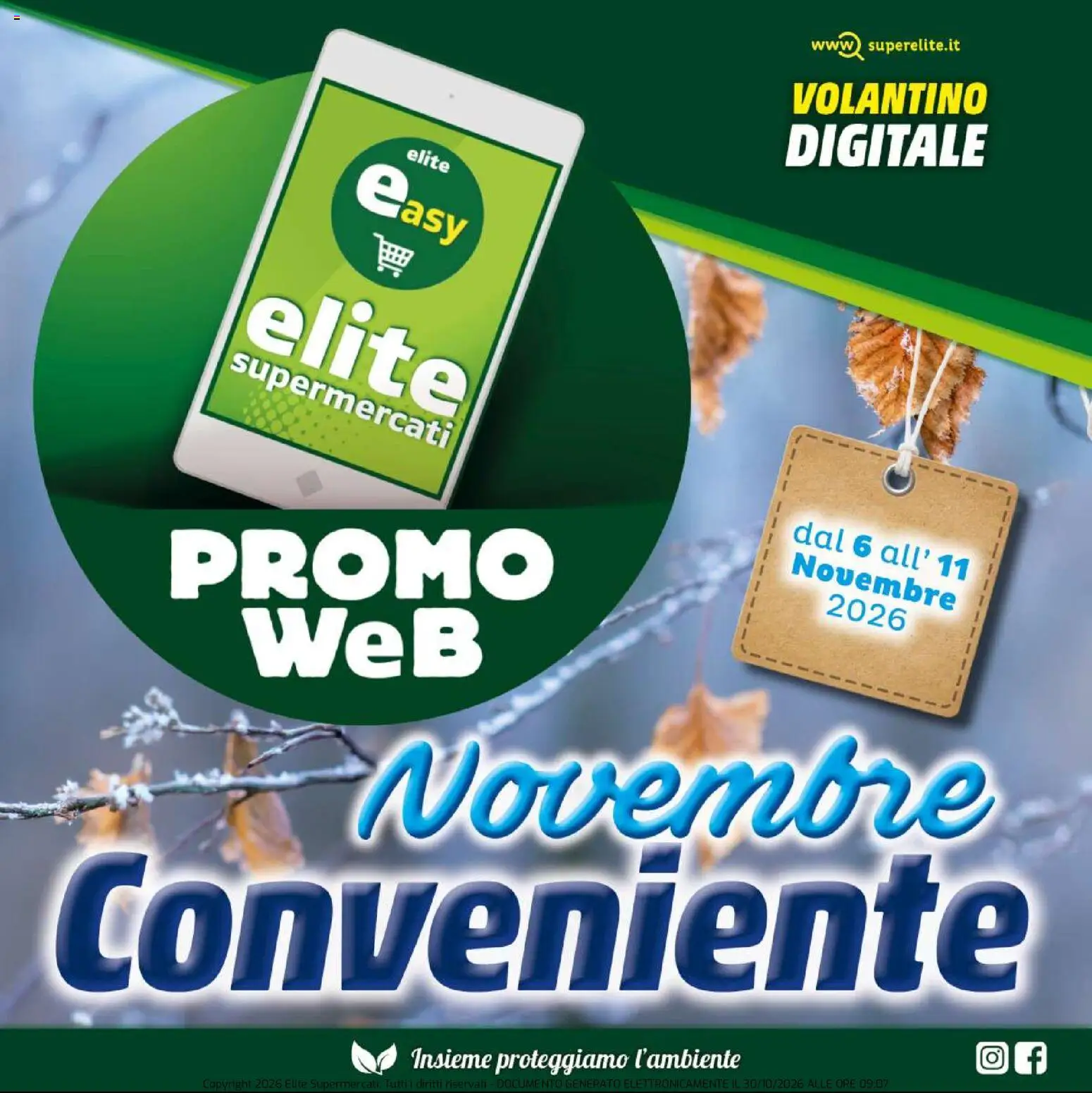 Volantino Elite Supermercati del 06/11/2026 | Pagina: 1