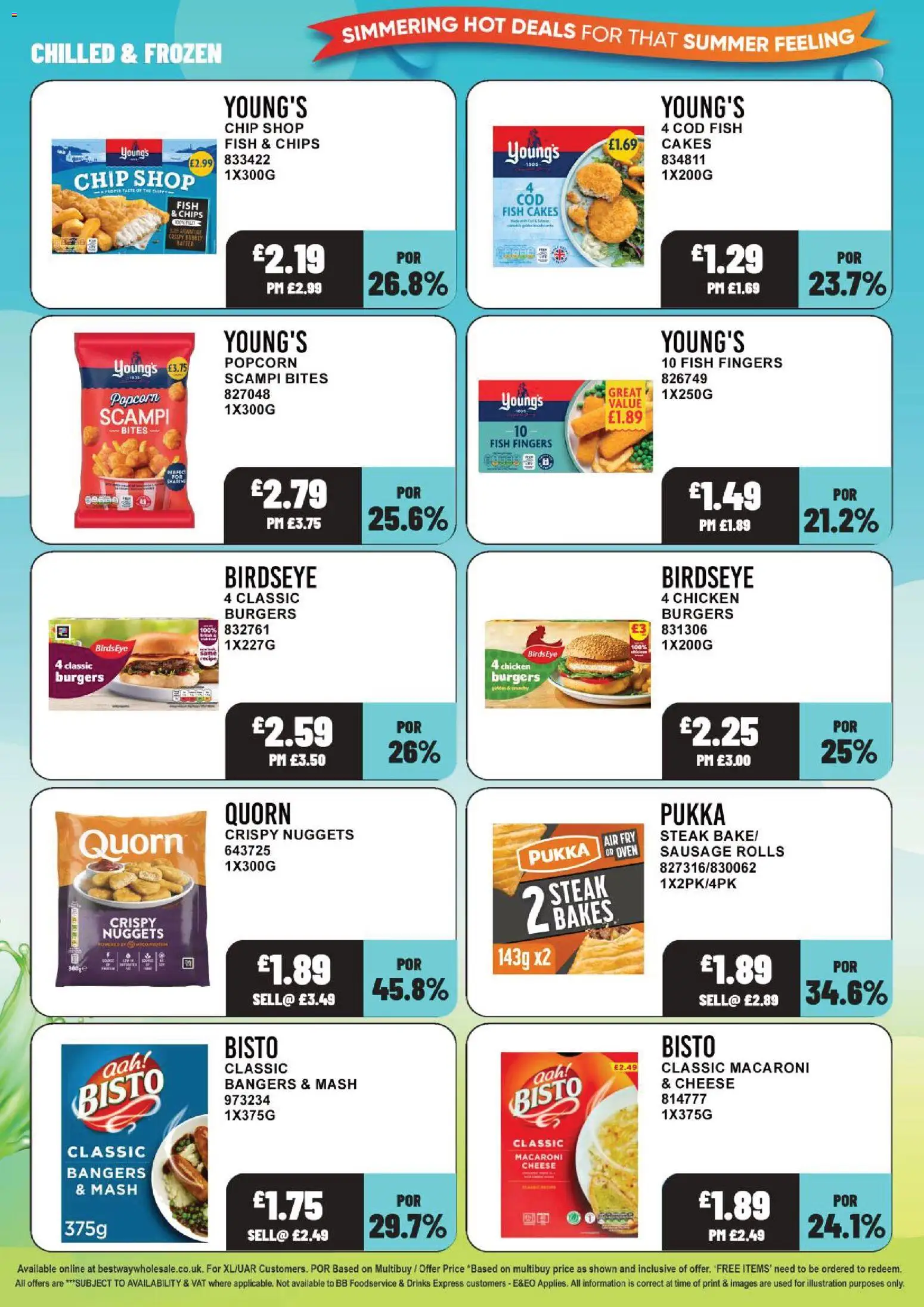 {H1} | Page: 16 | Products: Chicken, Chips, Fish fingers, Sausage
