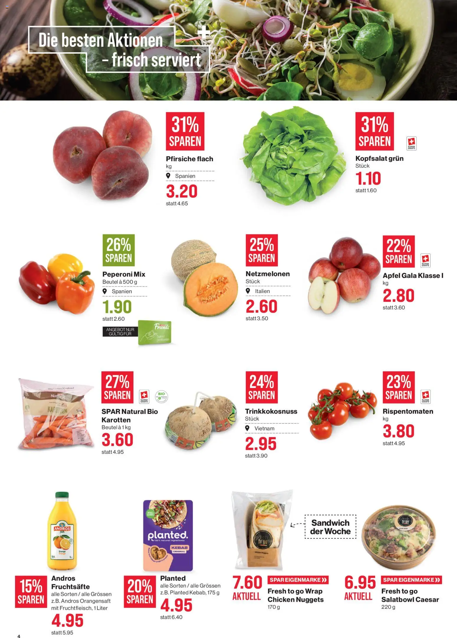 SPAR aktionen – gültig ab 25.06.2026 | Seite: 4 | Produkte: Orangensaft, Äpfel