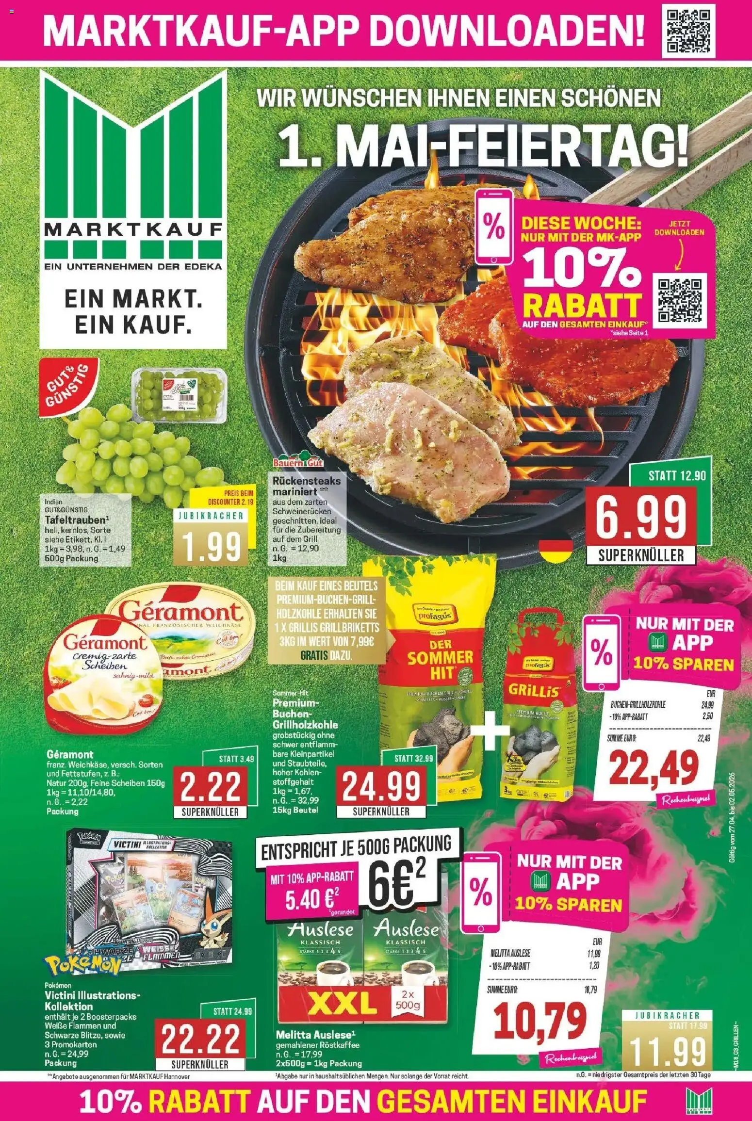 Marktkauf Prospekt Bad Salzuflen	 – gültig ab 27.04.2026 | Seite: 3 | Produkte: Melitta, Grill, Geramont, Schweinerucken