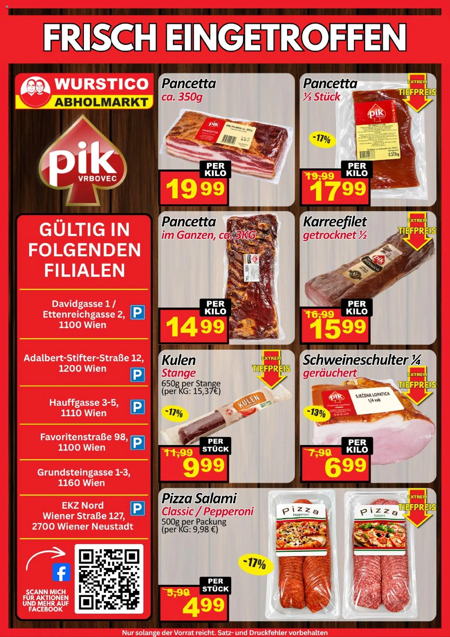 Wurstico Abholmarkt Flugblatt 2 gültig ab 22.10.2026 | Seite: 14 | Produkte: Salami, Pizza