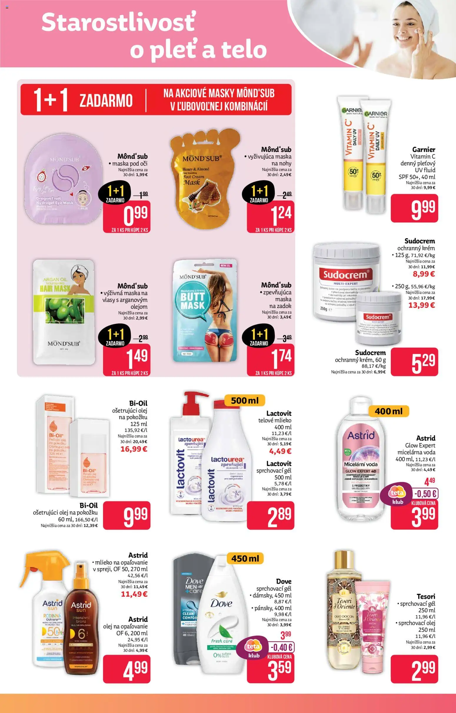 Nové Teta drogerie akcie – leták je platný od 08.06.2026 | Strana: 9 | Produkty: Olej, Make up, Telové mlieko, Krém