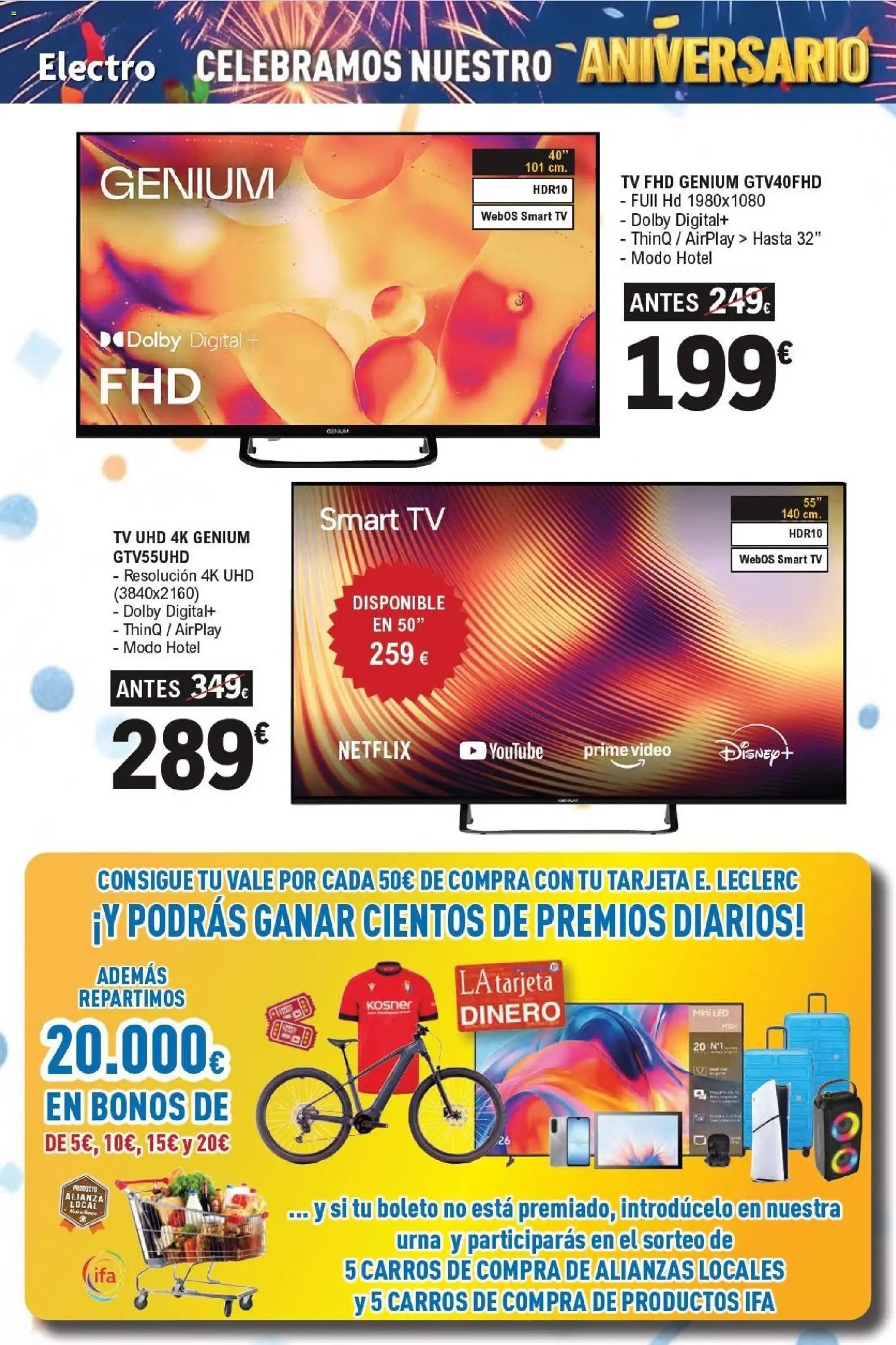 E.Leclerc Aniversario │ válido desde el 13/07/2026 | Página: 48 | Productos: Video