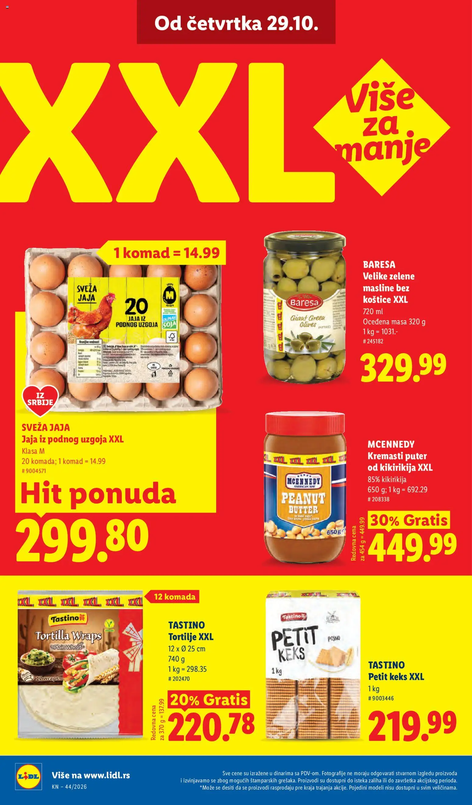 Lidl katalog - važi od 29.10.2026 | Strana: 56 | Proizvode: Keks, Masline, Puter, Tortilje