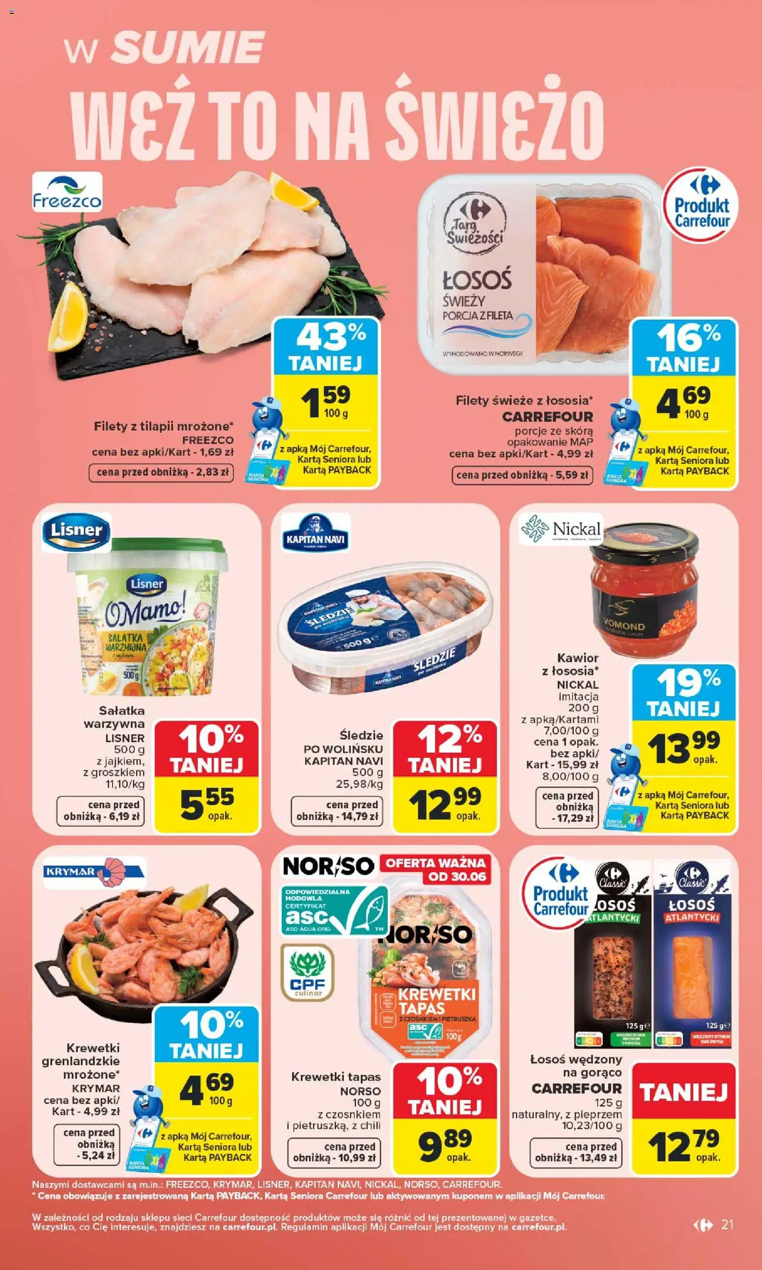 Carrefour gazetka od 29.06.2026 | Strona: 23 | Produkty: Chili, Pietruszka, Łosoś wędzony, Kawior