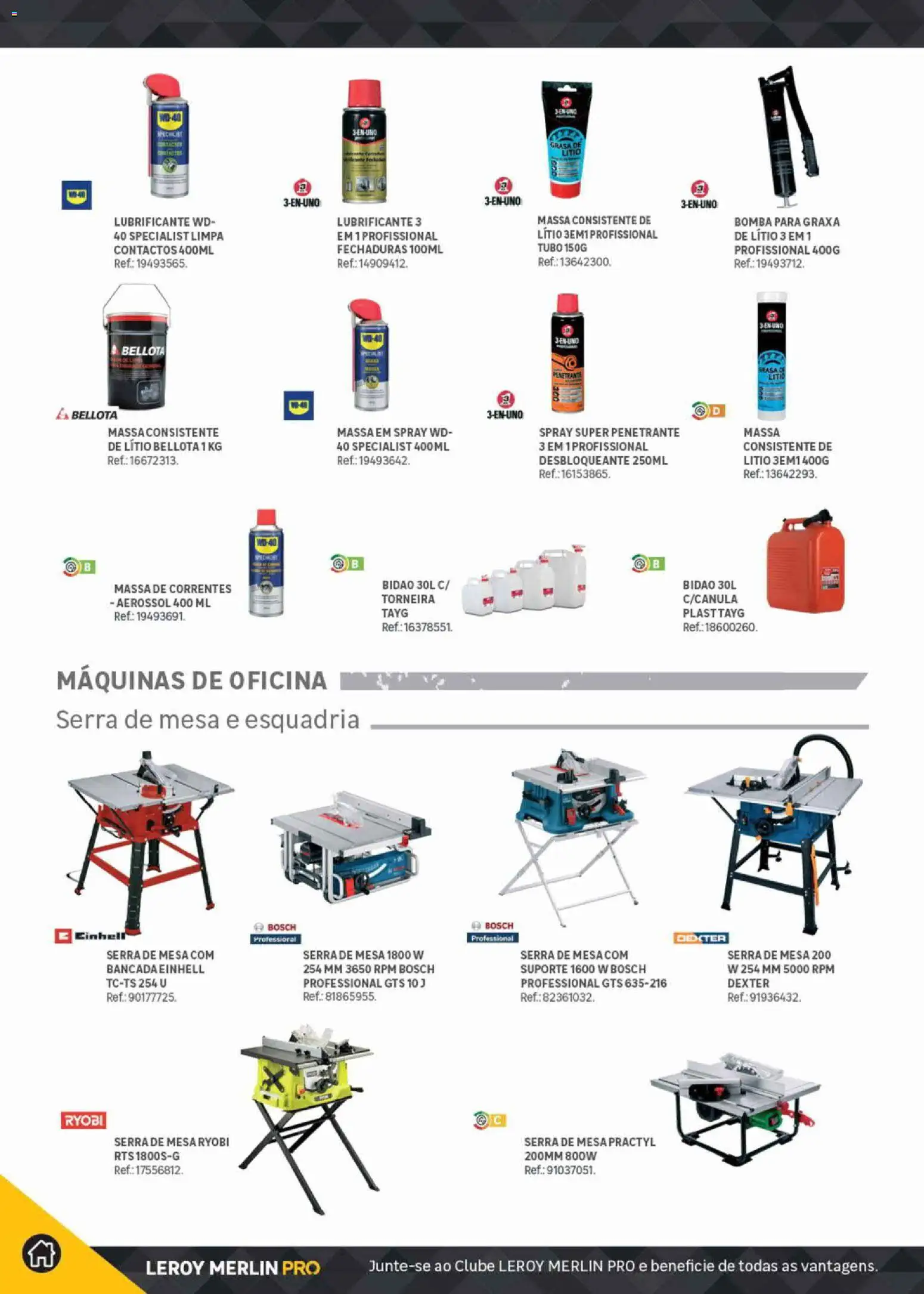 Leroy Merlin Catálogo Pro │ válido de 09.06.2026 | Página: 324 | Produtos: Bancada, Graxa, Torneira, Mesa
