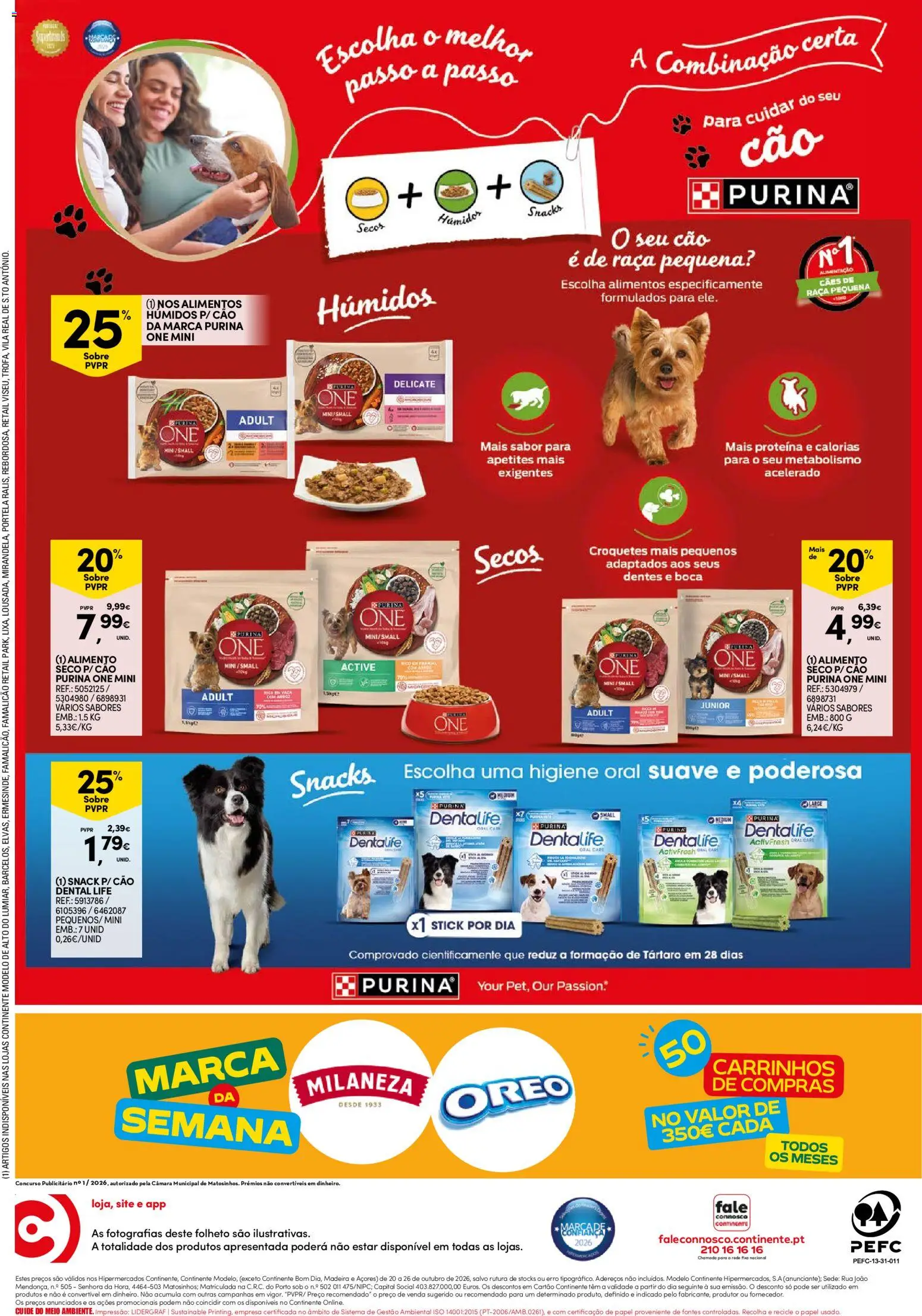Continente folheto │ válido de 20/10/2026 | Página: 54 | Produtos: Croquetes, Higiene oral, Snacks, Proteina