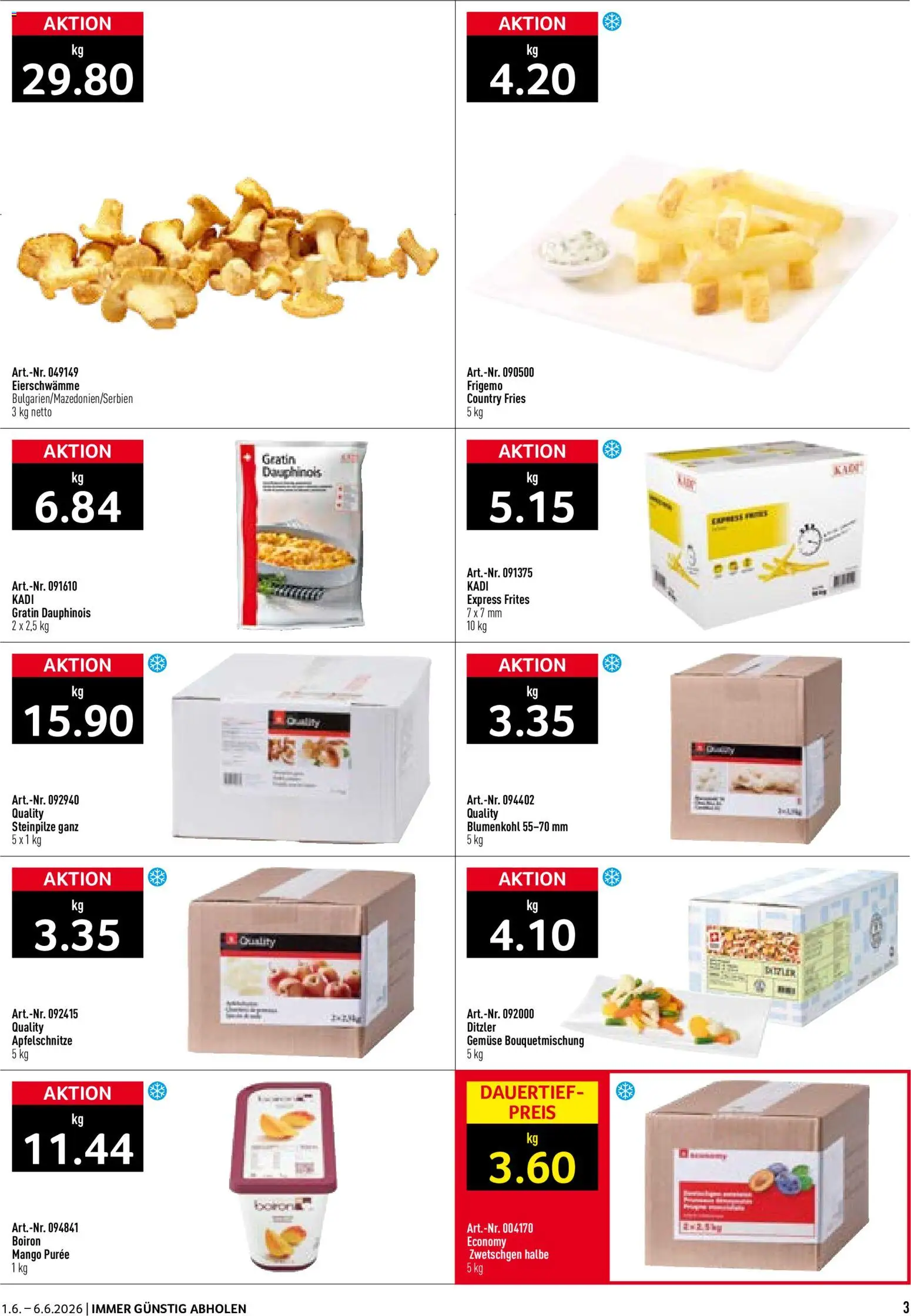 Prodega aktionen – gültig ab 01.06.2026 | Seite: 3 | Produkte: Zwetschgen, Blumenkohl, Gemüse, Mango