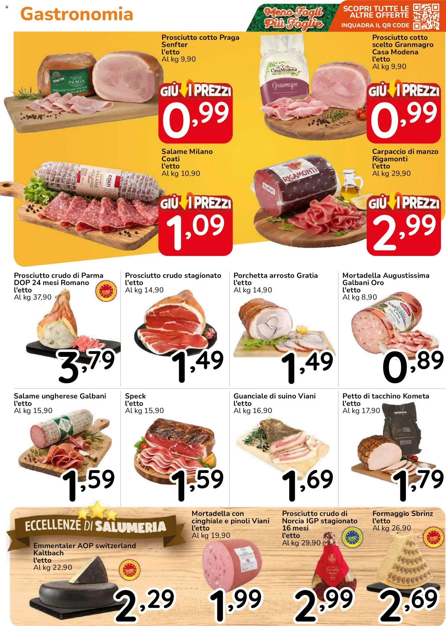 Volantino Famila del 15/10/2026 | Pagina: 4 | Prodotti: Speck, Prosciutto Crudo, Suino, Petto di tacchino