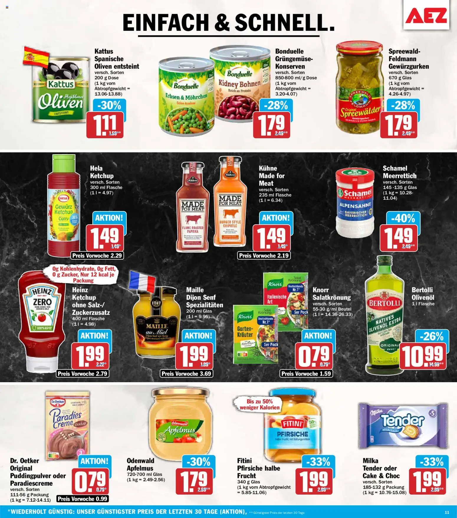 AEZ Prospekt – gültig ab 31.08.2026 | Seite: 11 | Produkte: Knorr, Milka, Creme, Paprika