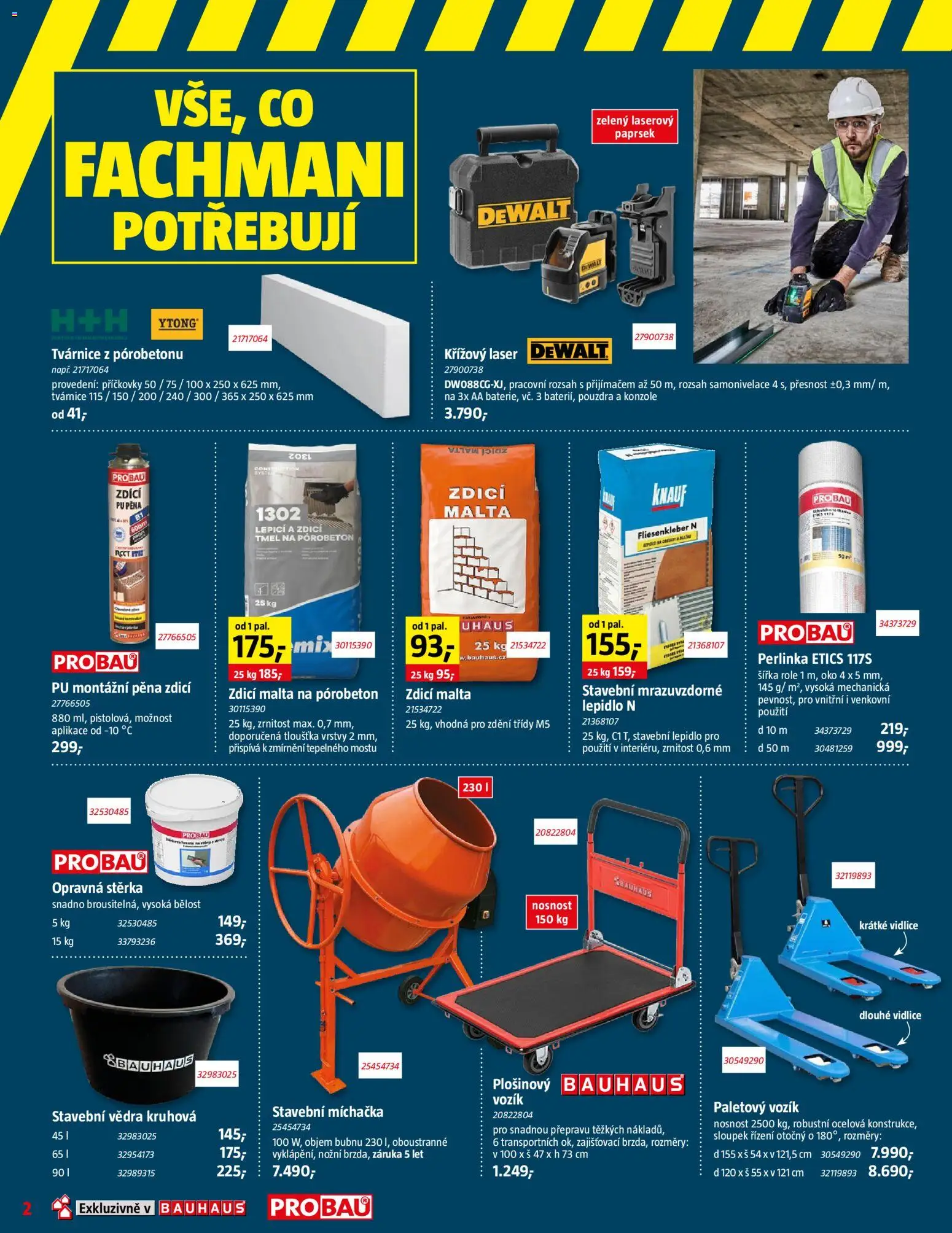 Bauhaus leták od 02.10.2026 | Strana: 2 | Produkty: Dewalt, Křížový laser, Pěna