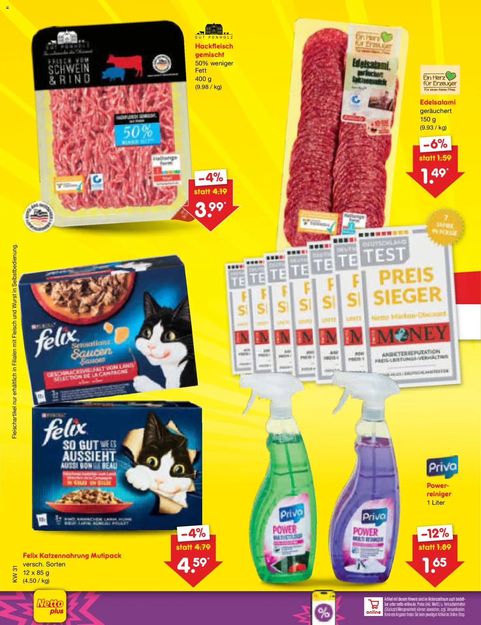 Netto Marken-Discount Prospekt – gültig ab 27.07.2026 | Seite: 36 | Produkte: Wurst, Fleisch, Hackfleisch