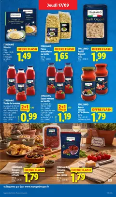LIDL - Prévisualisation de ITALIAMO Pâtes orecchiette ou trofie, 500 g, (1 kg = 3,30 €) valide à partir de 17/09/2026 | Page: 23