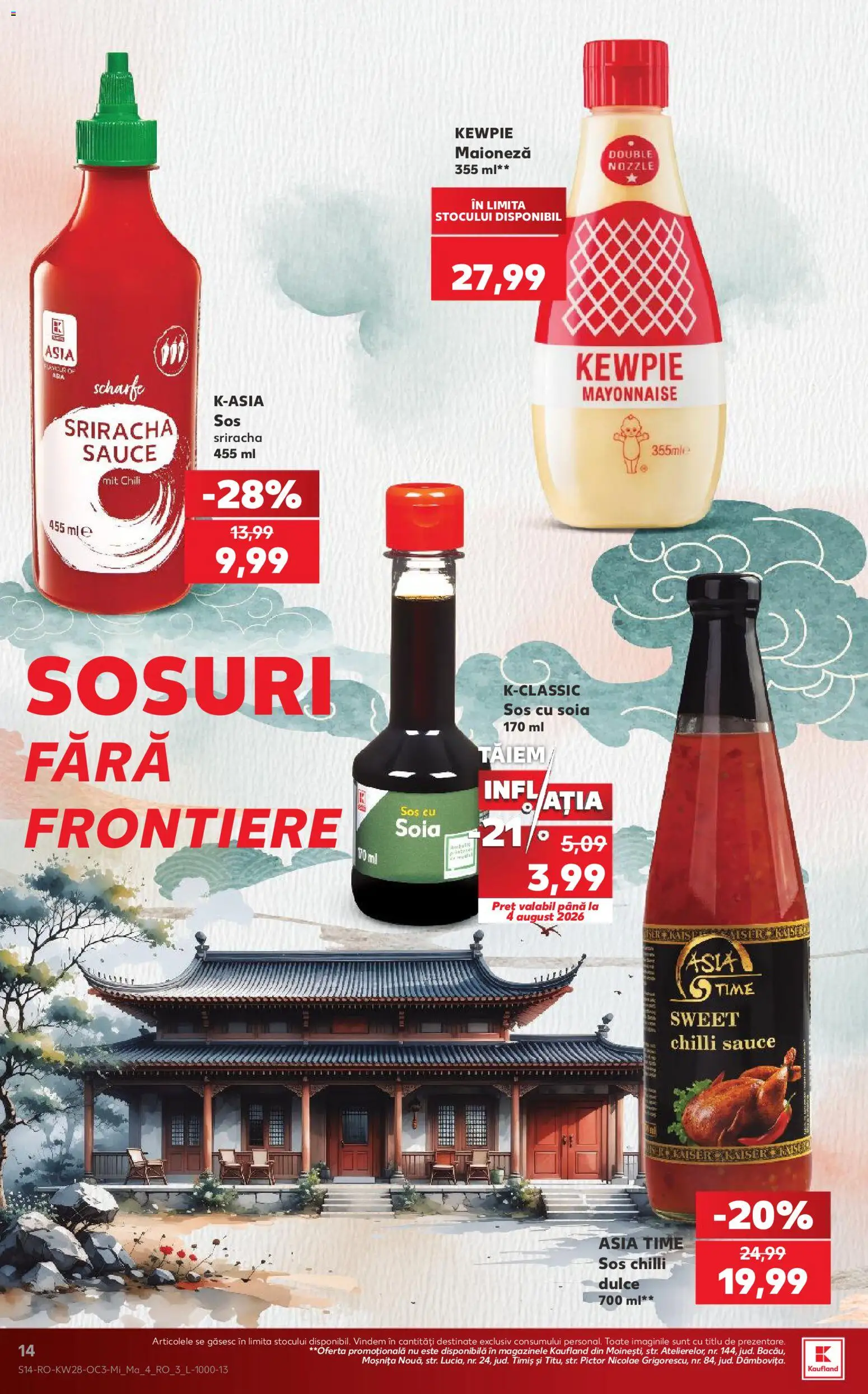 Noul catalog Kaufland – valabil de la 08.07.2026 | Pagină: 14 | Produse: Chilli, Maioneză, Sos