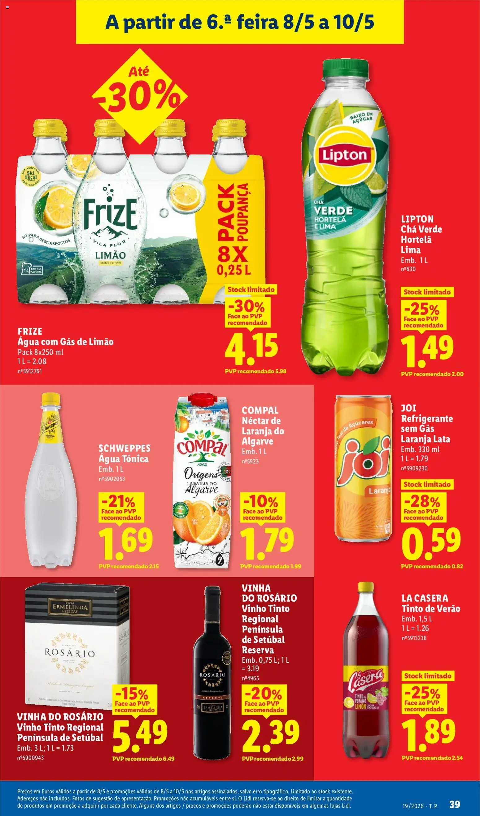 Lidl folheto │ válido de 04.05.2026 | Página: 39 | Produtos: Agua, Refrigerante, Hortelã, Água com gás