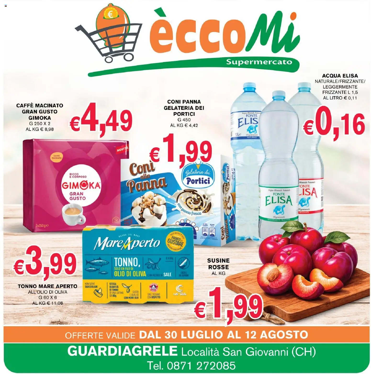Volantino Coal del 30/07/2026 | Pagina: 1 | Prodotti: Sale, Tonno, Olio di Oliva, Macinato