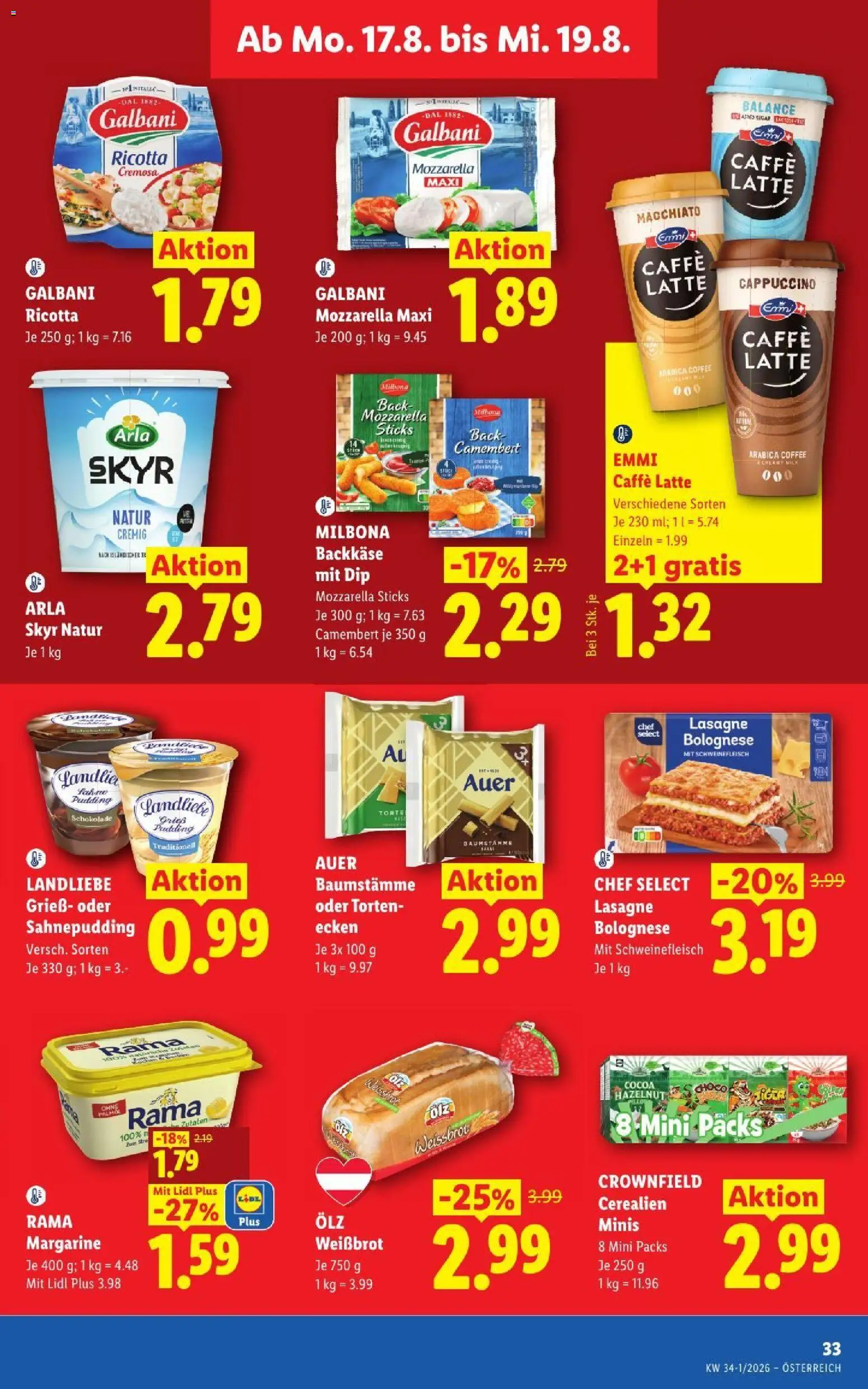 Lidl - Flugblatt gültig ab 13.08.2026 | Seite: 42 | Produkte: Grieß, Zutaten, Schokolade, Schweinefleisch