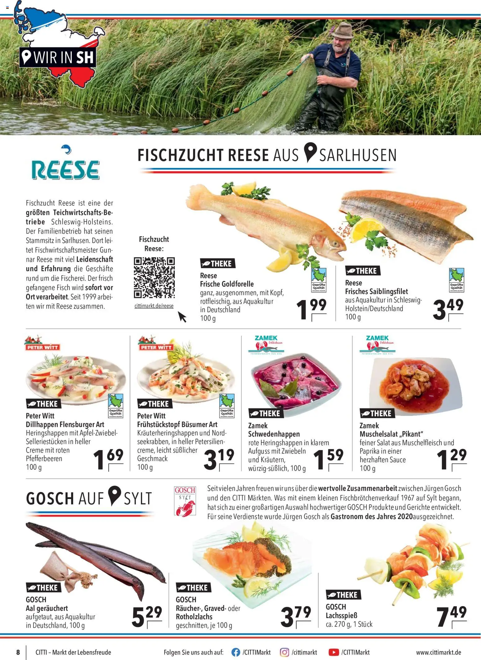 CITTI Markt Prospekt – gültig ab 24.06.2026 | Seite: 8 | Produkte: Theke, Creme, Flensburger, Fisch
