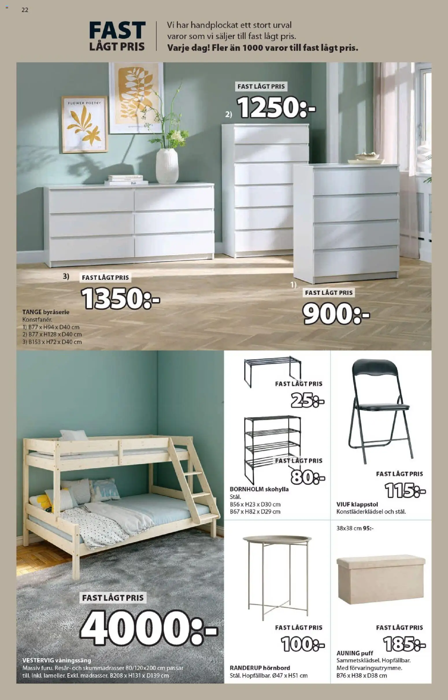 JYSK reklamblad aktuell från 19/10/2026 | Sida: 22 | Produkter: Puff