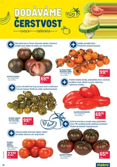Náhled letáku Makro leták - Pro milovníky jídla od 06.05.2026 | Strana: 10 | Produkty: Rajčata, Sladkosti, Zelenina, Ovoce zelenina