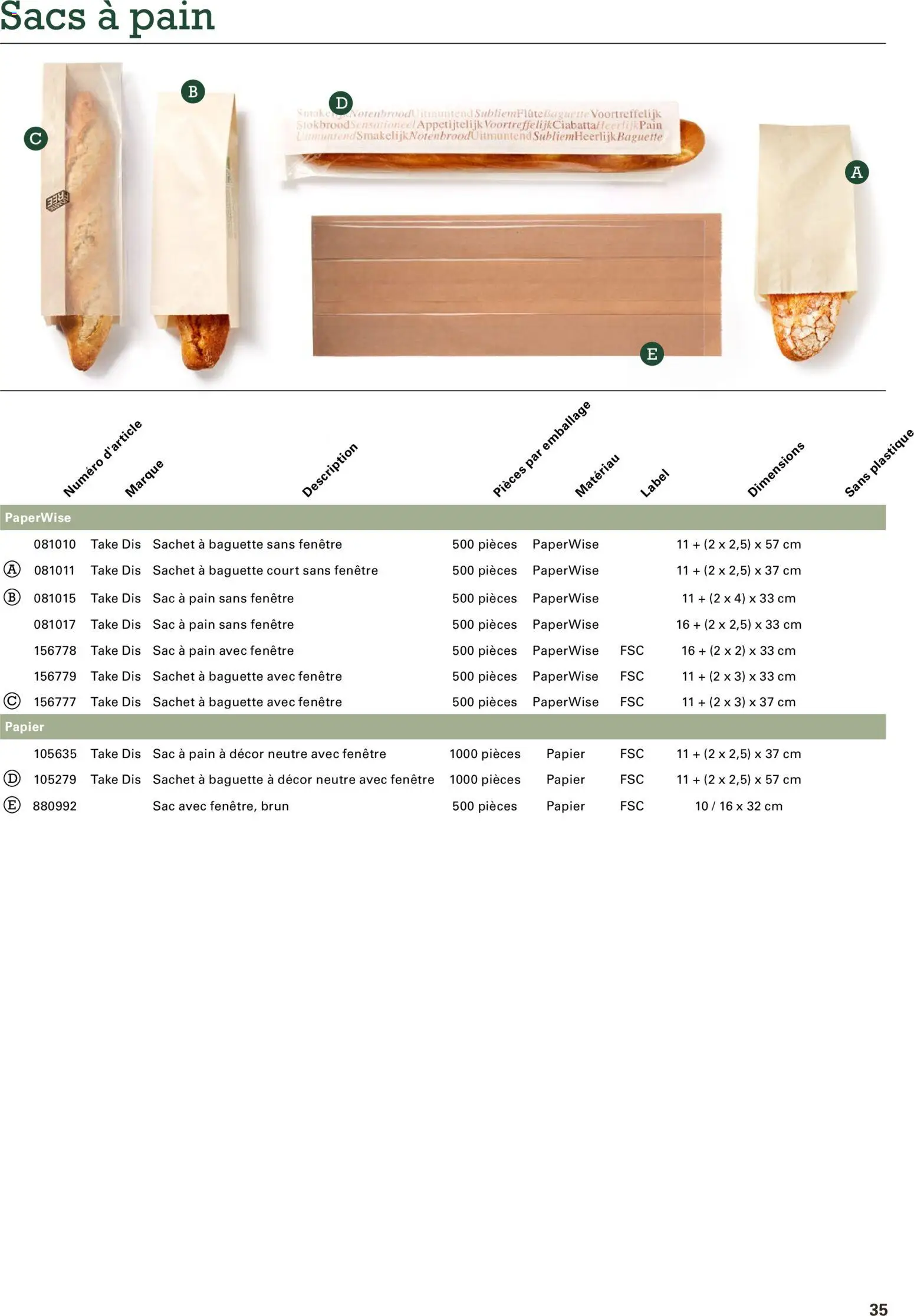 {H1} | Pagina: 35 | Producten: Baguette, Papier