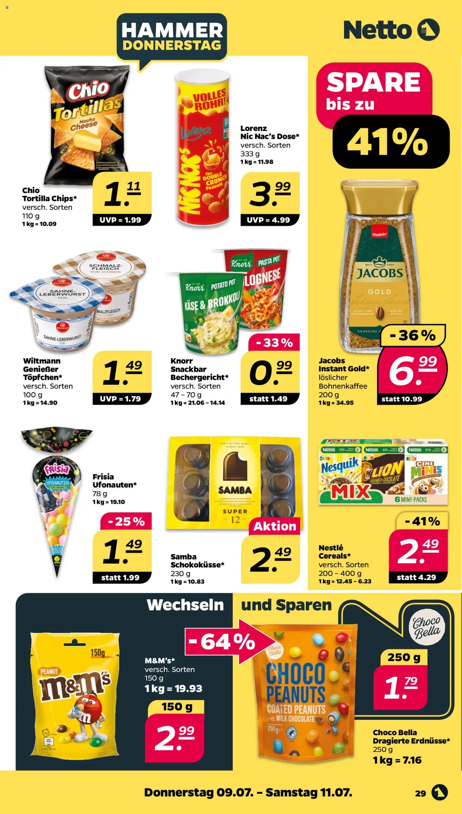 Netto Prospekt – gültig ab 06.07.2026 | Seite: 31 | Produkte: Nesquik, Knorr, Sahne, Fleisch