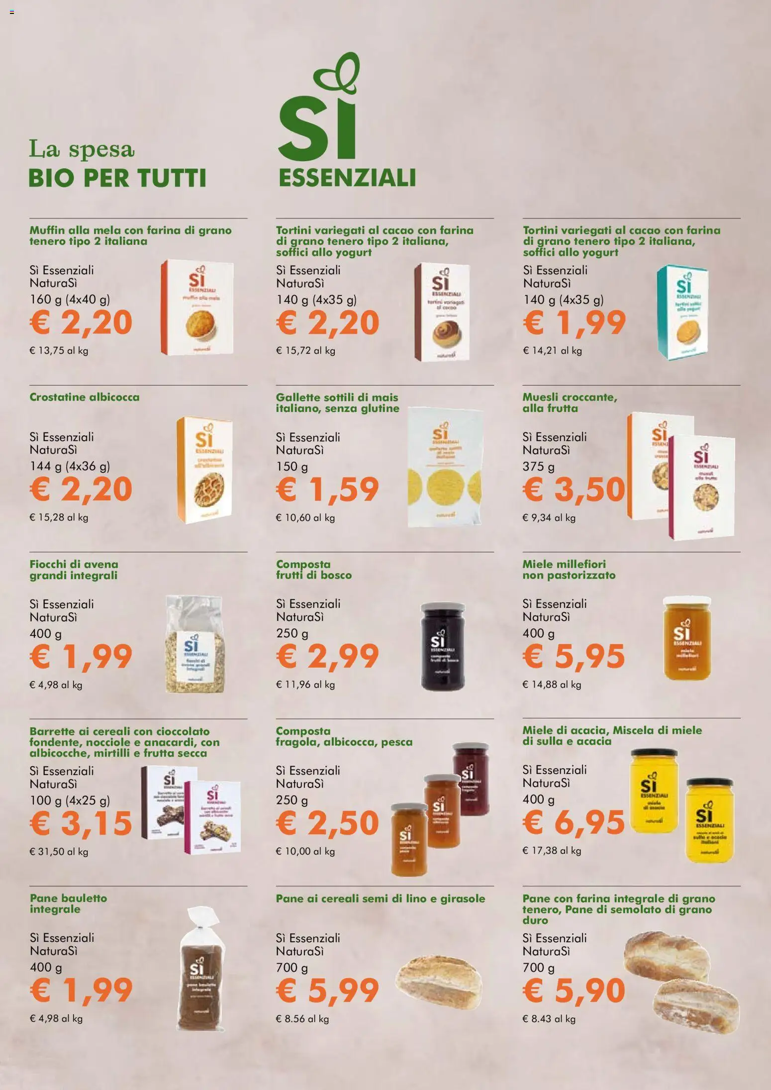 Volantino Natura Sì del 07/10/2026 | Pagina: 5 | Prodotti: Frutti di bosco, Cioccolato, Fiocchi, Cacao