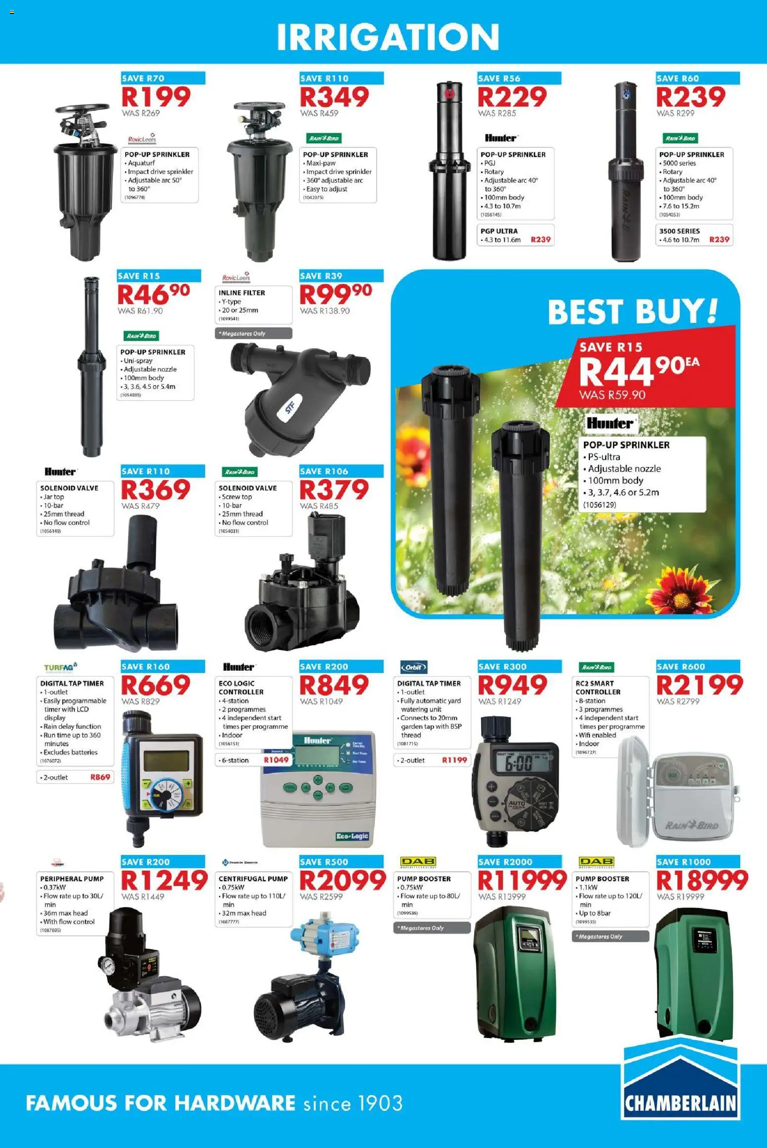 New Chamberlain catalogue – valid from 13/08/2026 | Page: 13 | Products: Timer, Valve, Tap