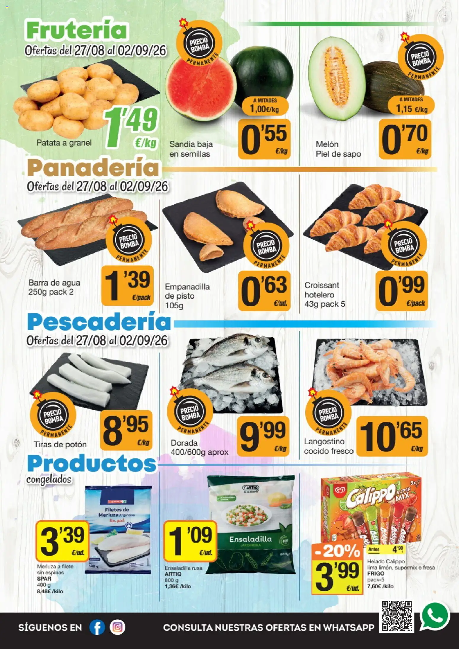 Economy Cash folleto │ válido desde el 27/08/2026 | Página: 2 | Productos: Ensaladilla, Croissant, Filetes de merluza, Helado